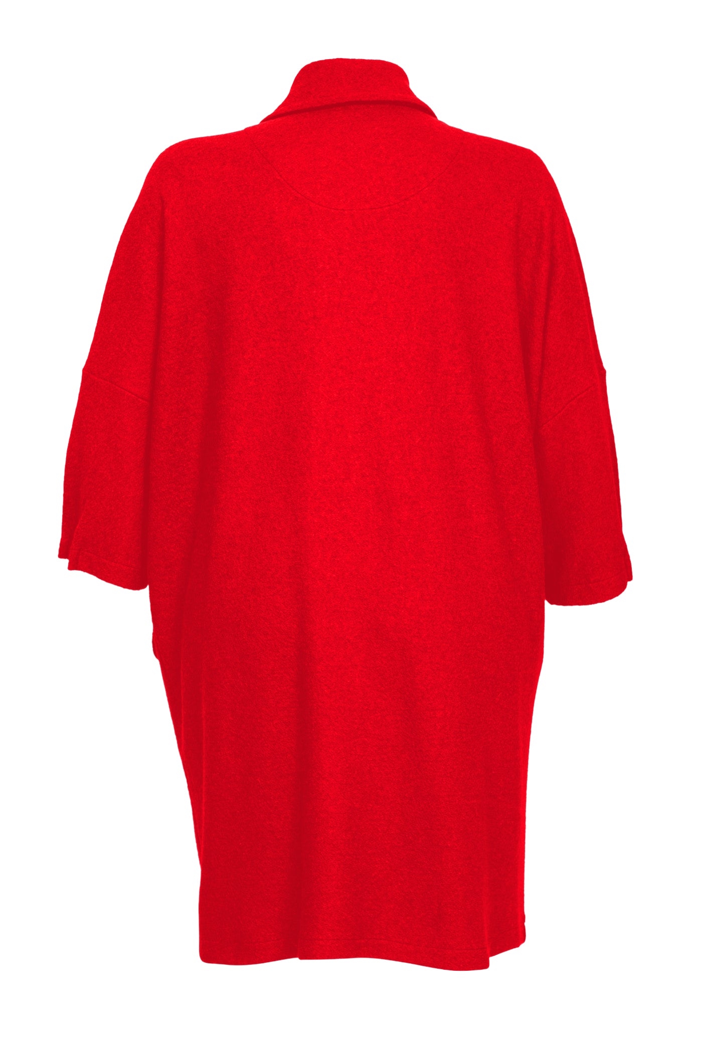 Roter Boucle Mantel