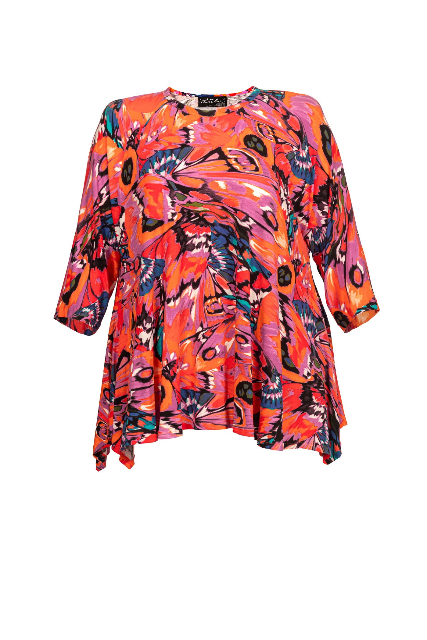 Bunte Jersey-Viskose Tunika