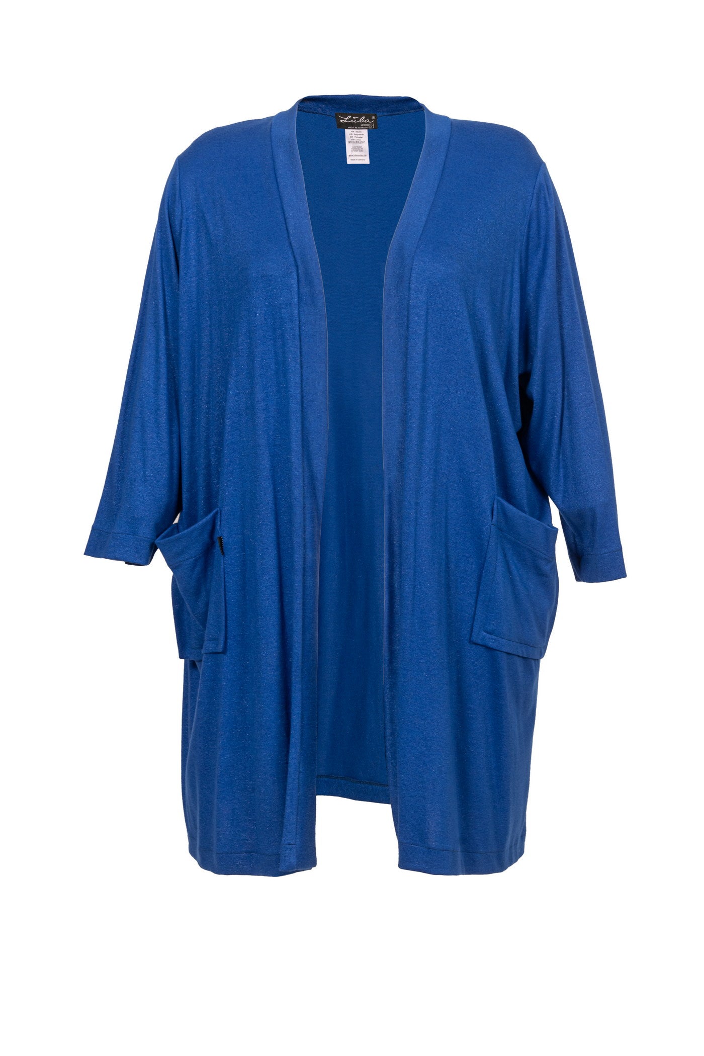 Blauer Cardigan mit Lurex-Garn - Luba Moden