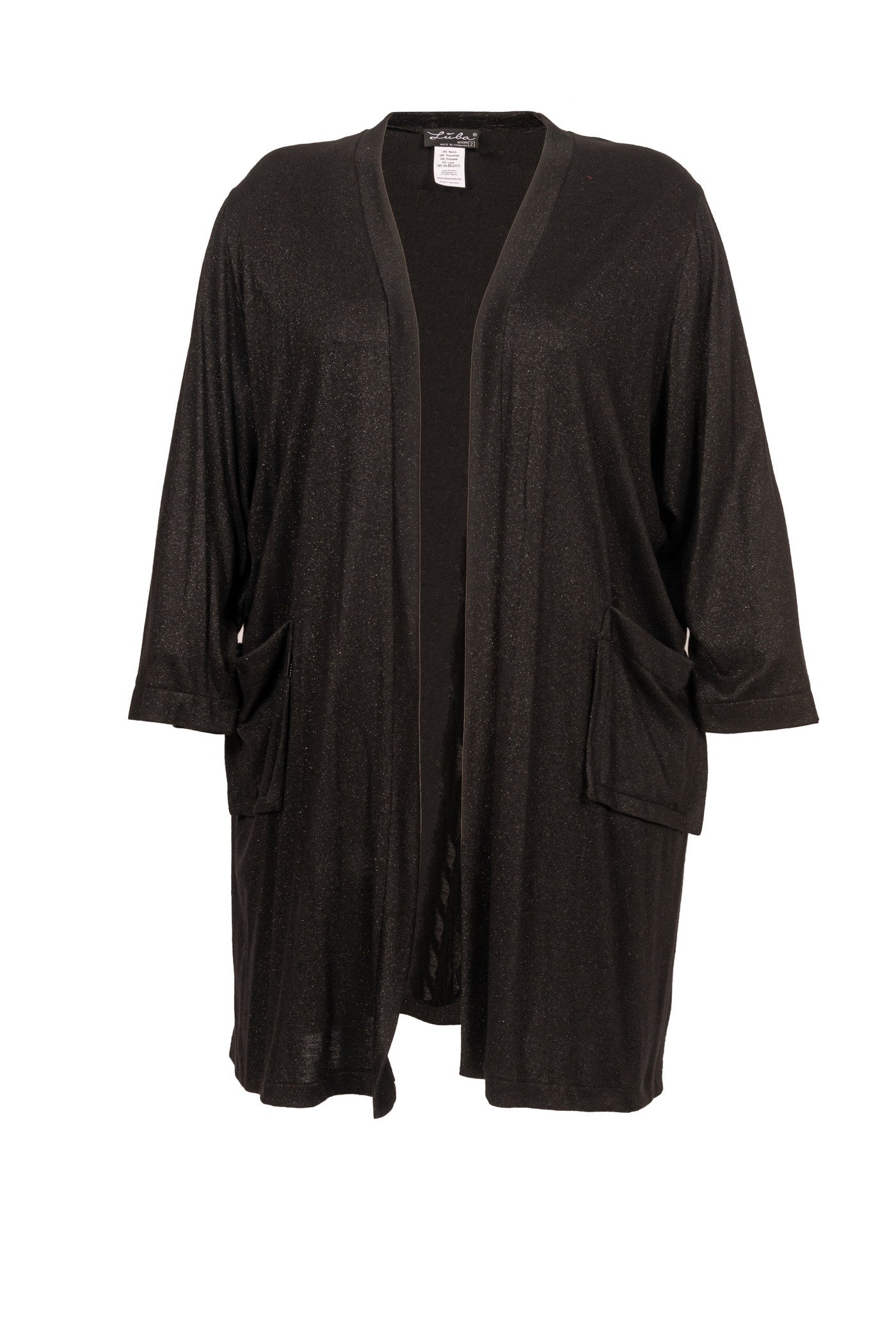 Schwarzer Cardigan mit Lurex-Garn - Luba Moden