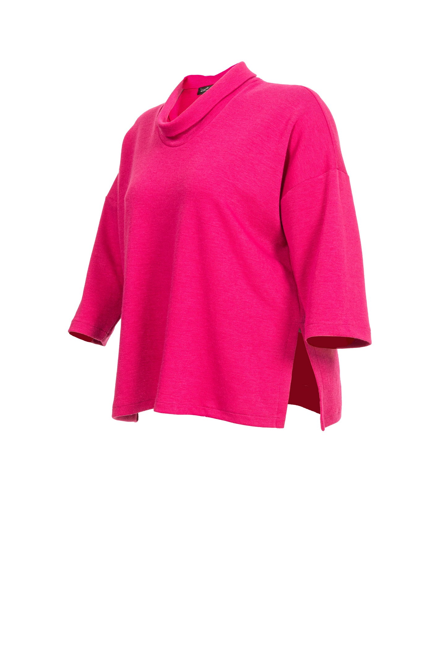 Klassischer Damen-Pullover in pink und ausgefallenem Kragen - Luba Moden