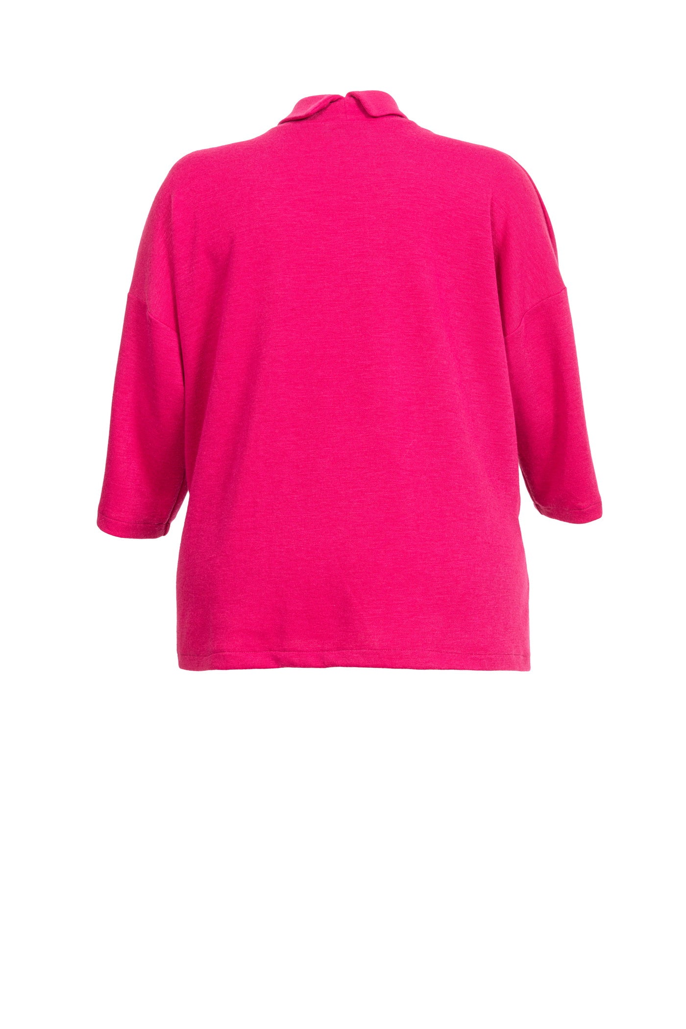 Klassischer Damen-Pullover in pink und ausgefallenem Kragen - Luba Moden