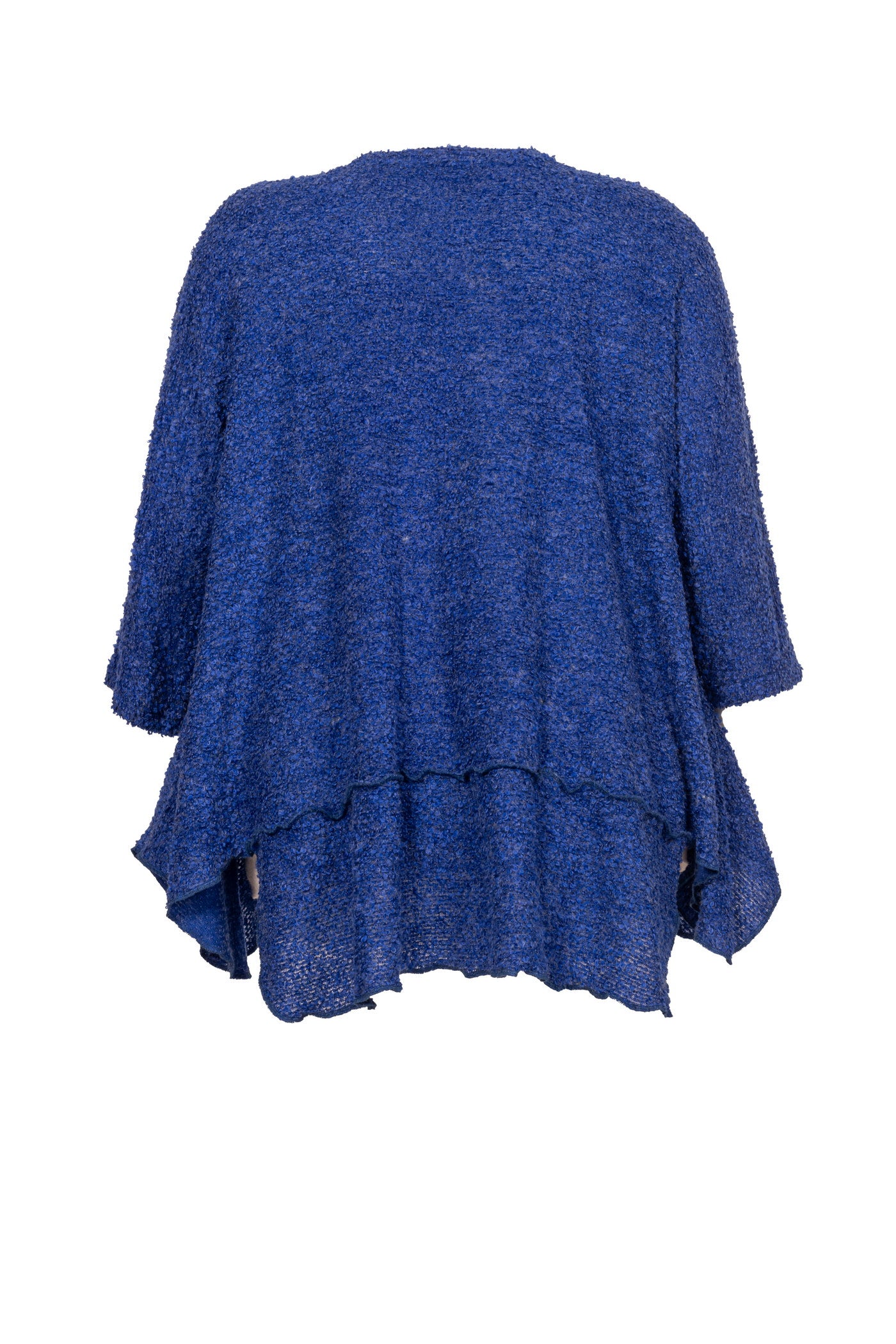 Royal-Blauer Bouclé-Pullover - Luba Moden