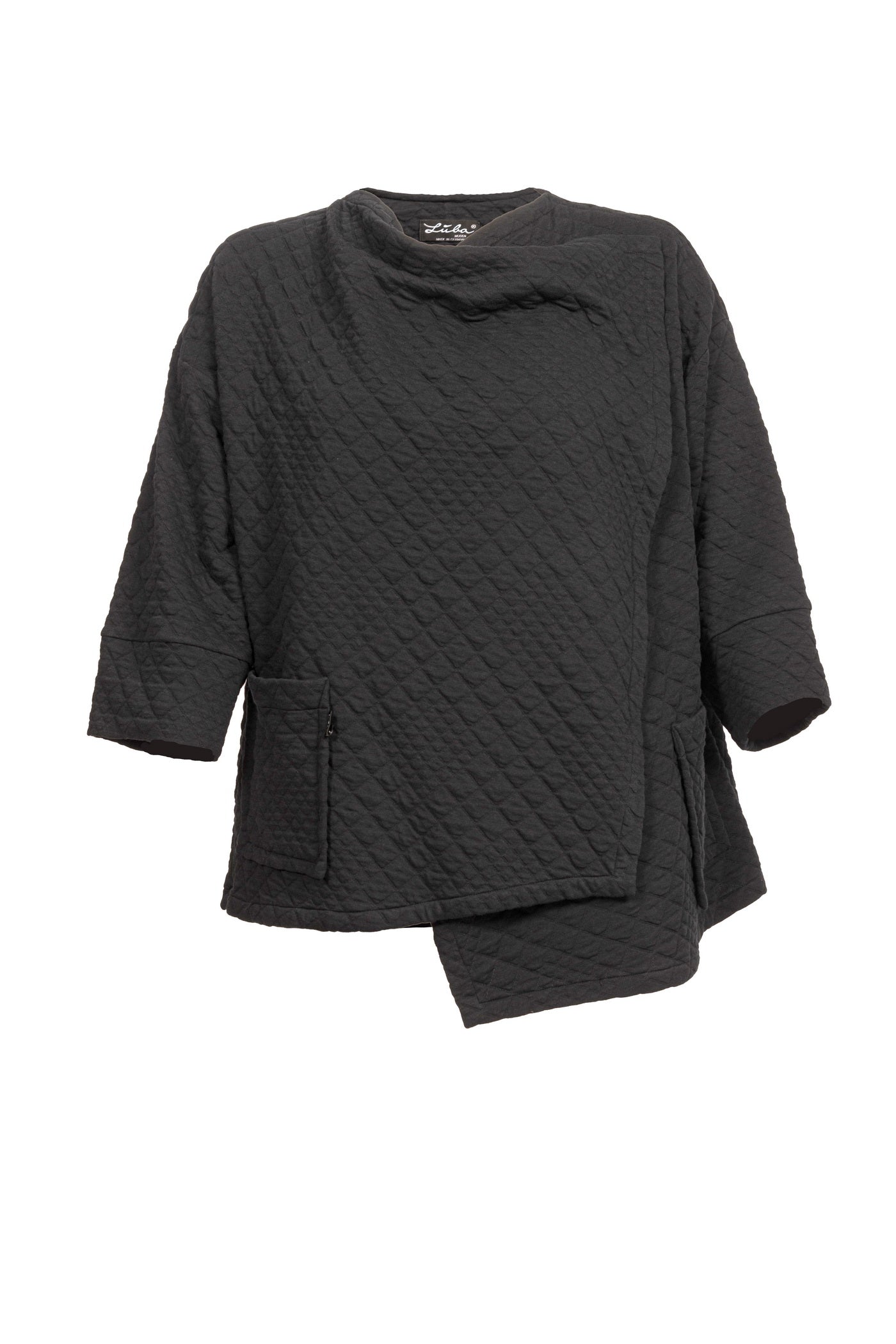 Schwarze oversized Jacquard-Jacke - Luba Moden