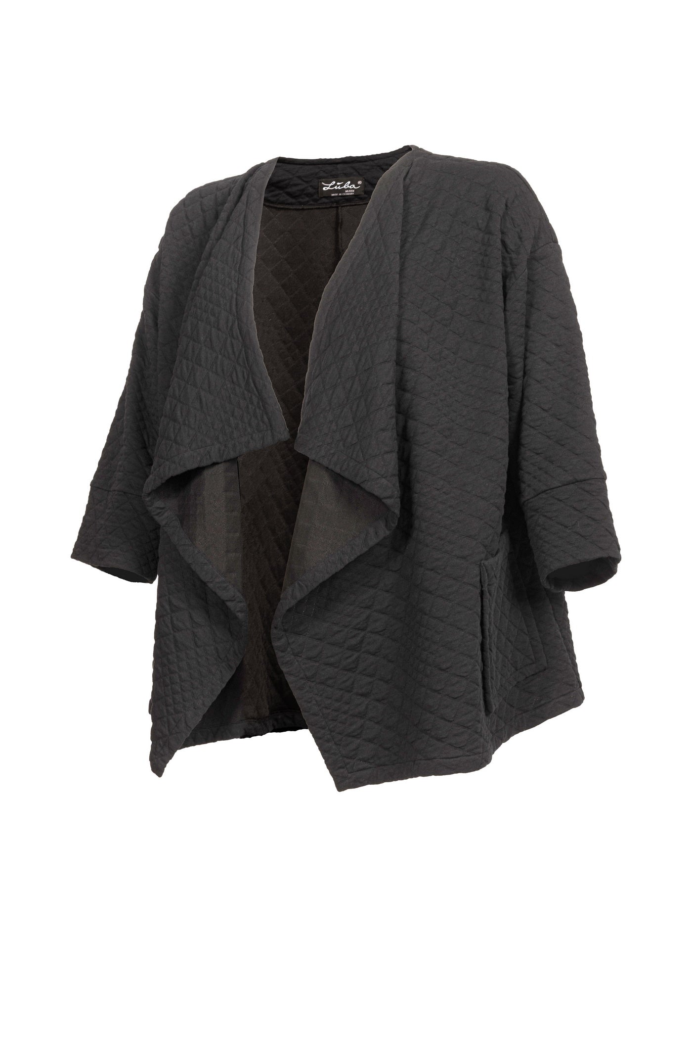 Schwarze oversized Jacquard-Jacke - Luba Moden