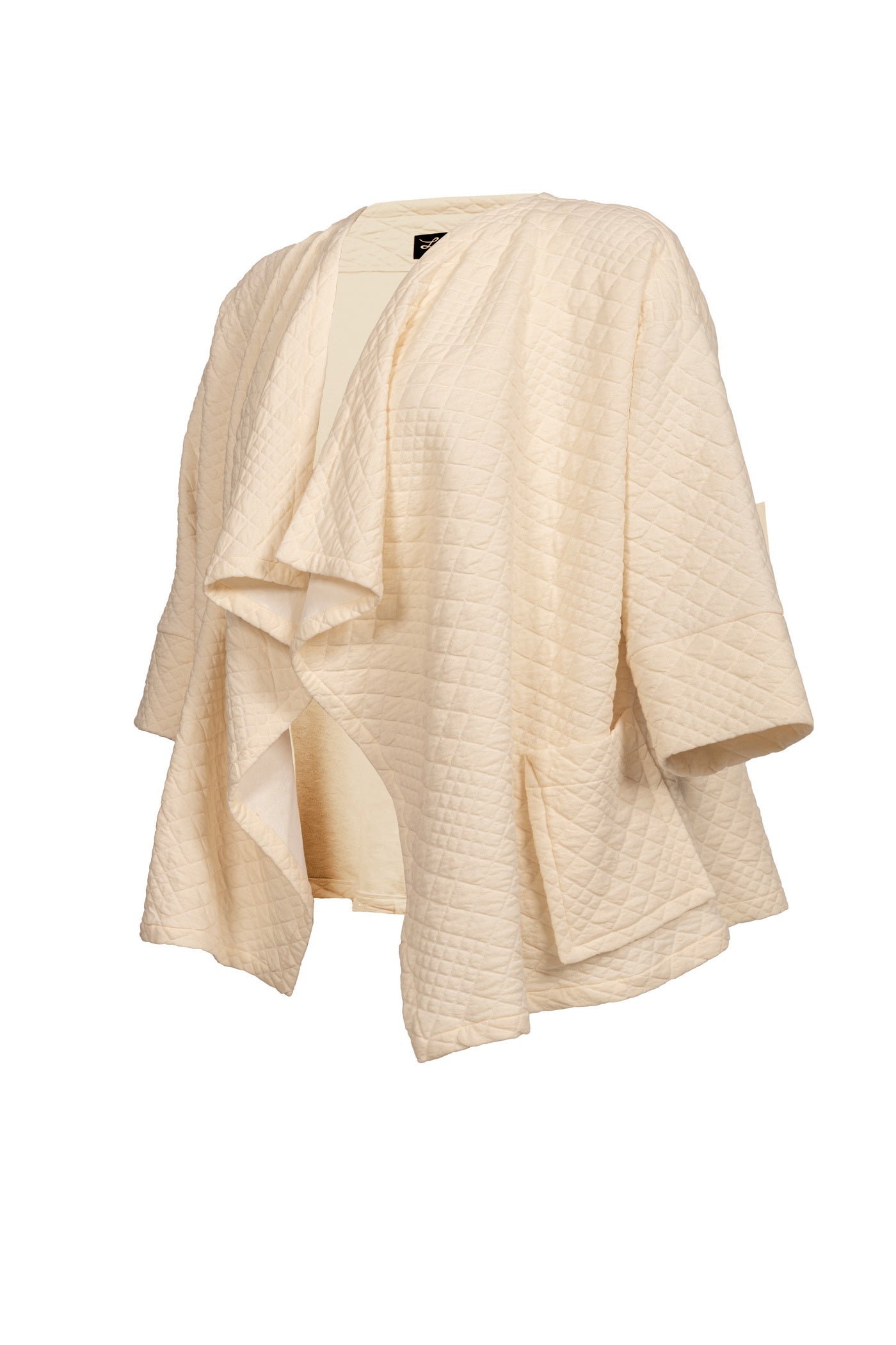 Wollweiße oversized Jacquard-Jacke