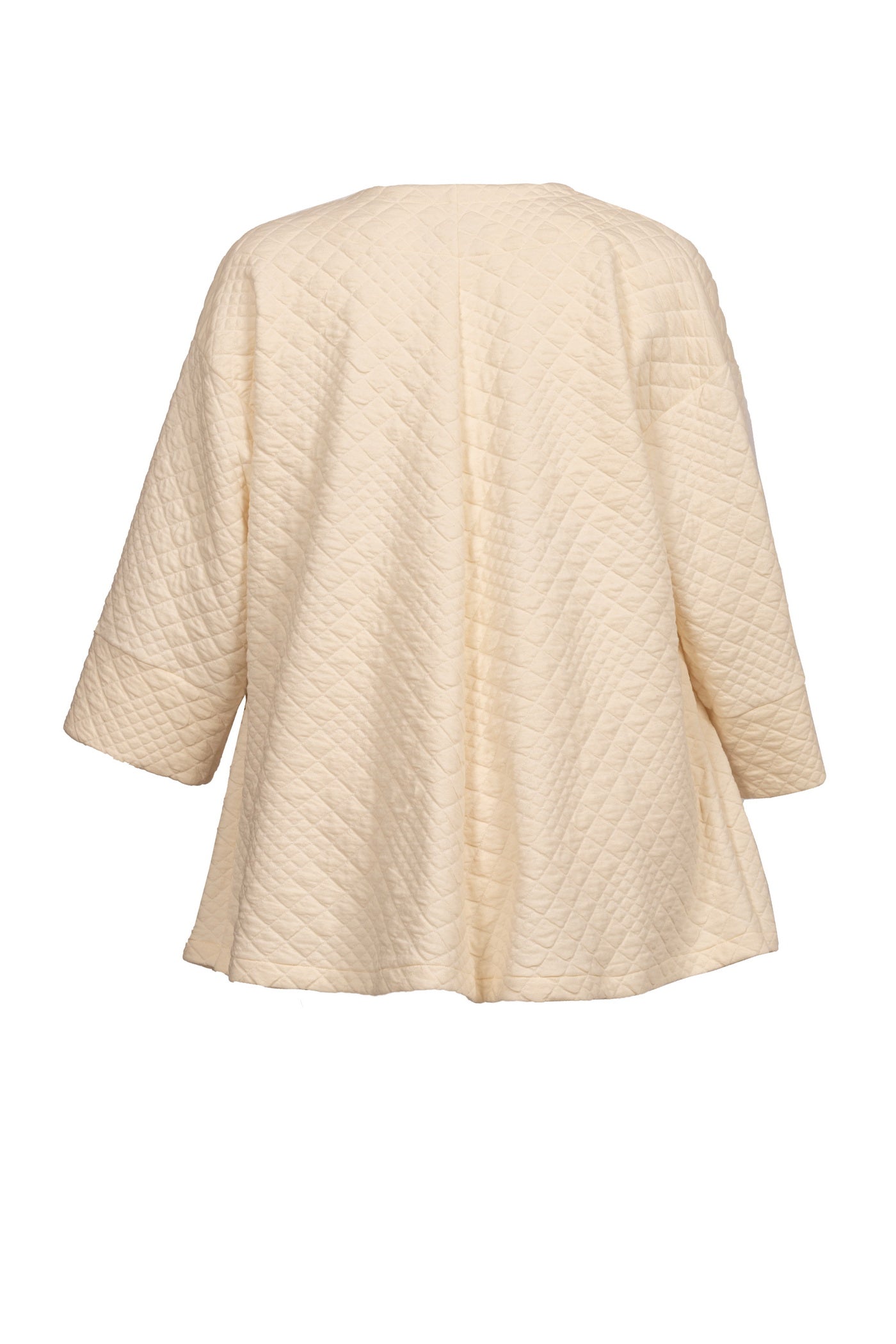 Wollweiße oversized Jacquard-Jacke