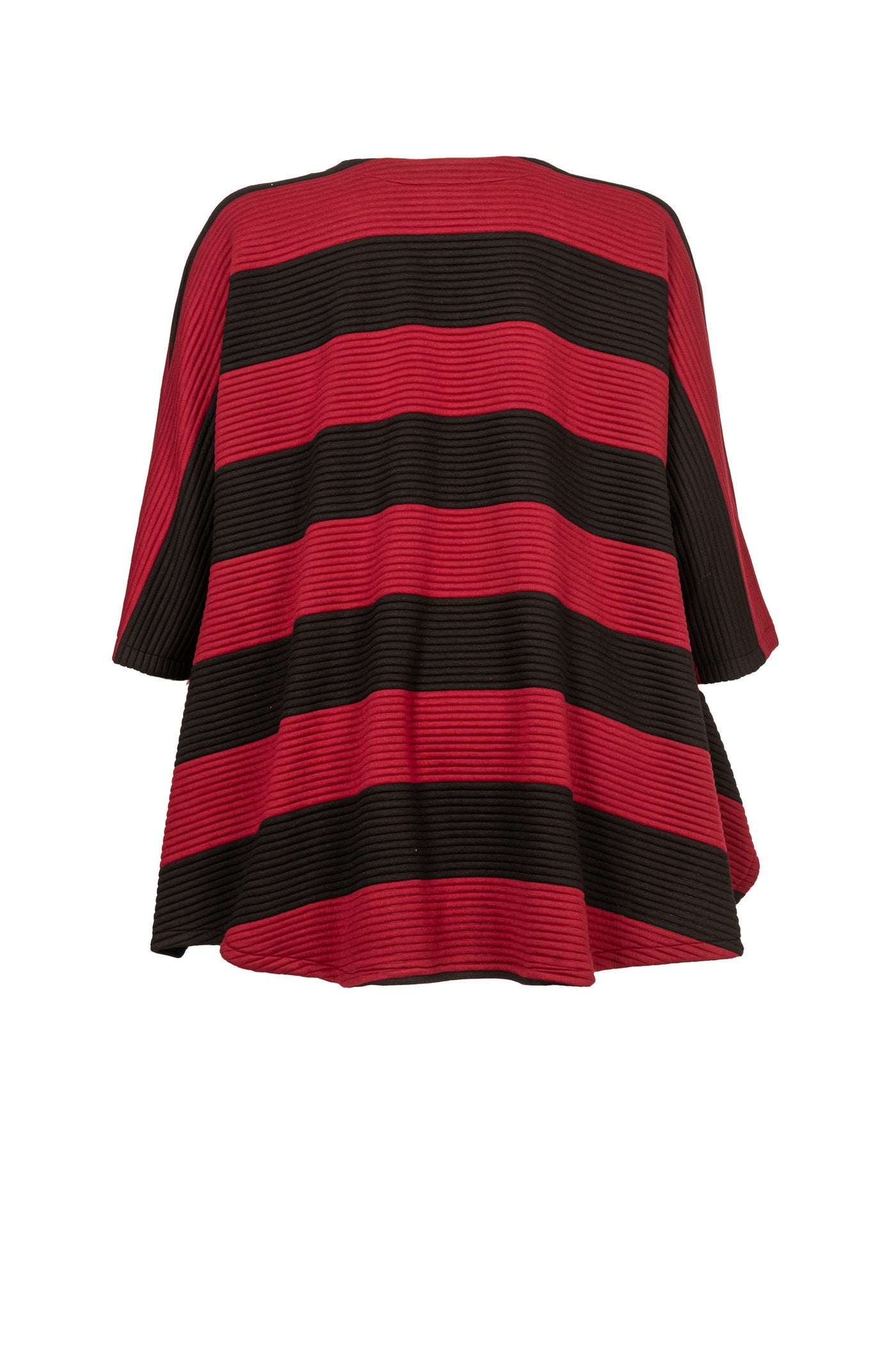 Bordeaux-Schwarzer Pullover - Luba Moden