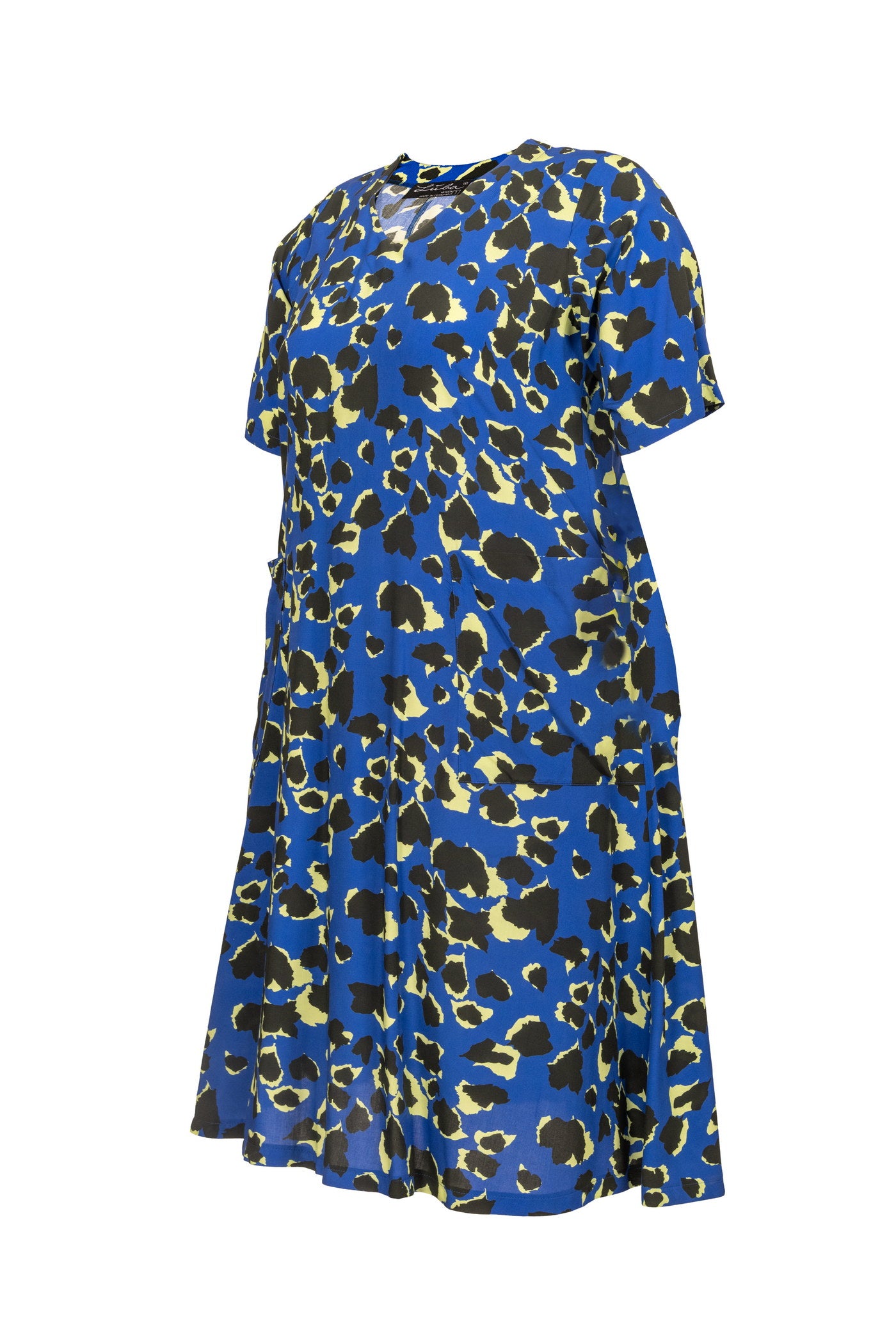 Maxi-Sommer Kleid aus Viskose mit Blumenmuster.