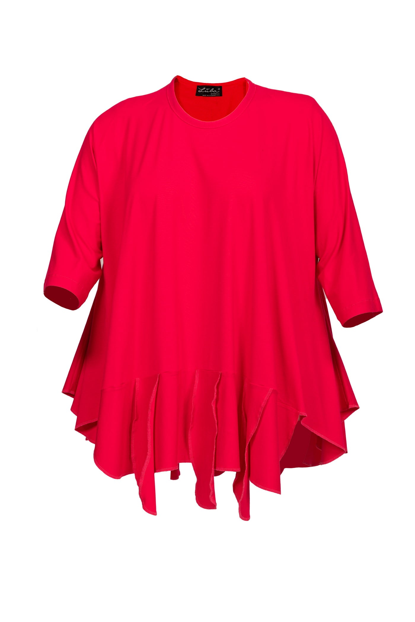 Pinke Jersey-Tunika mit Dekorbänder - Luba Moden
