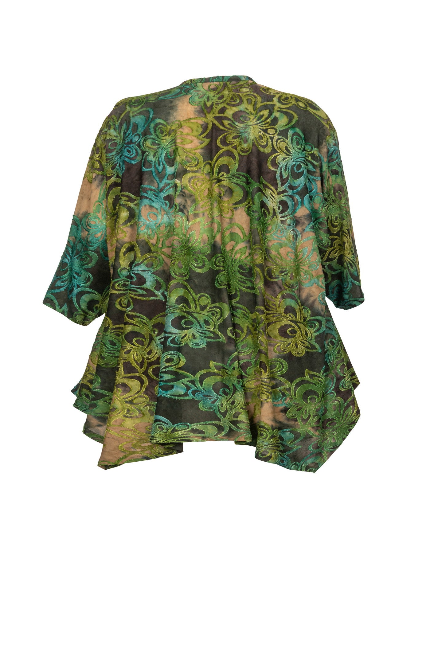 Ausgefallene Ausbrenner Tunika mit 2 praktischen Taschen.