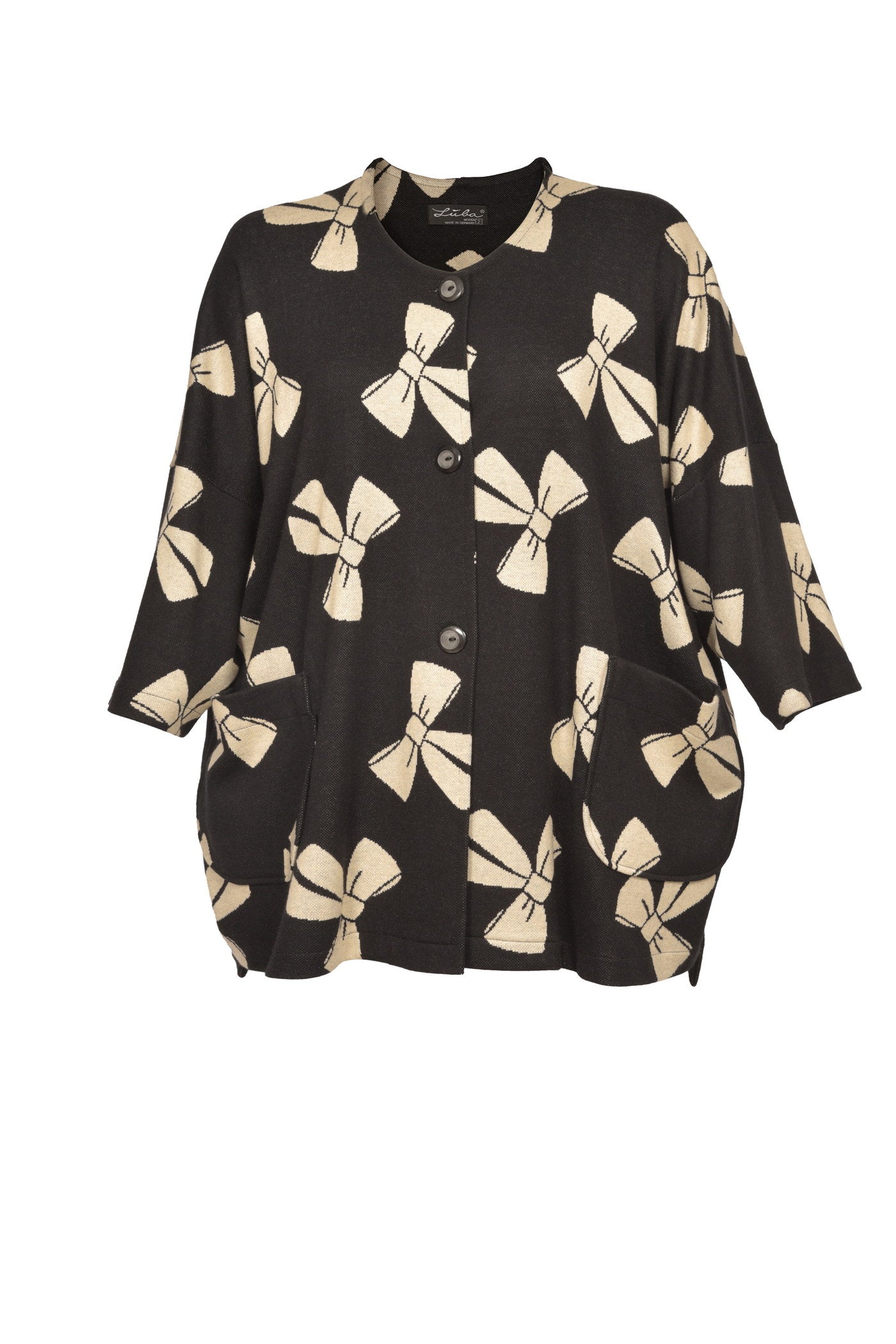 Ausgefallene Jaquard-Jacke und 2 praktischen Taschen.