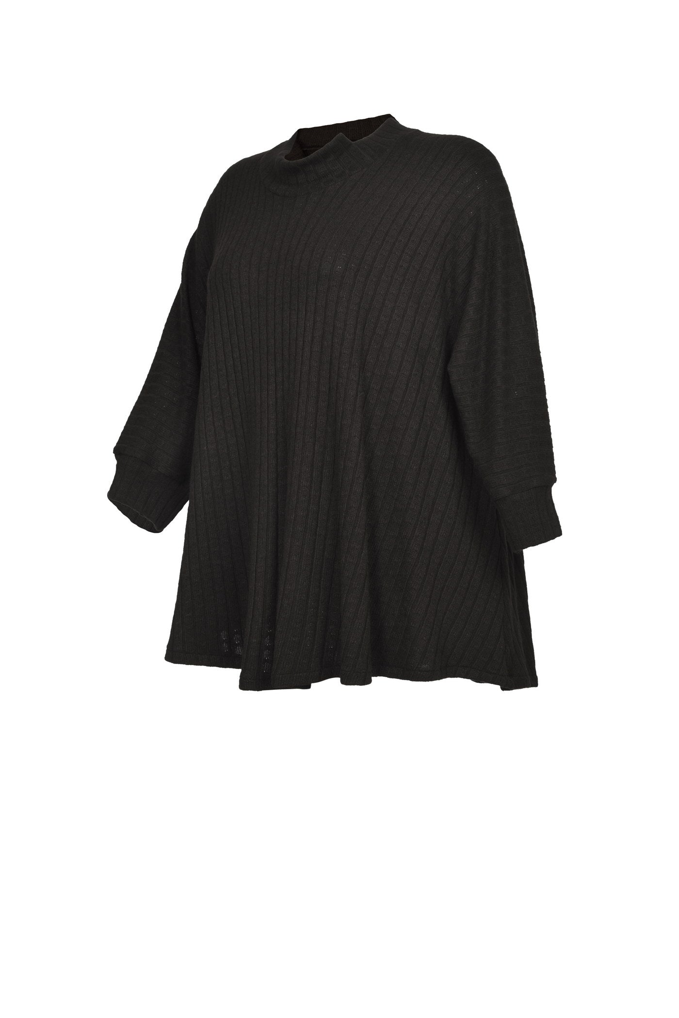 Aktueller schwarzer Pullover mit Muster.