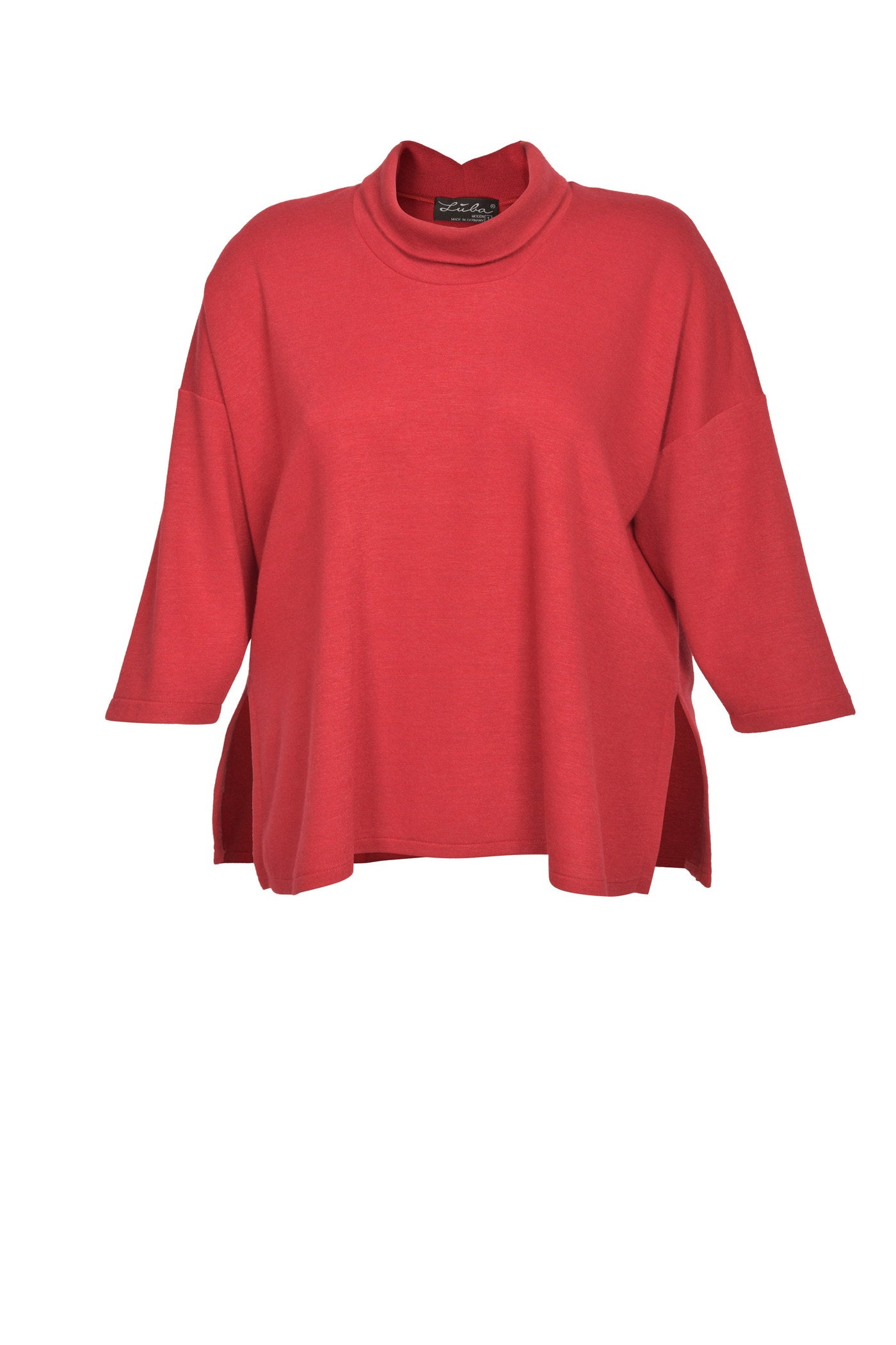 Stylischer Merino Touch Strick-Pullover mit ausgefallenem Kragen.