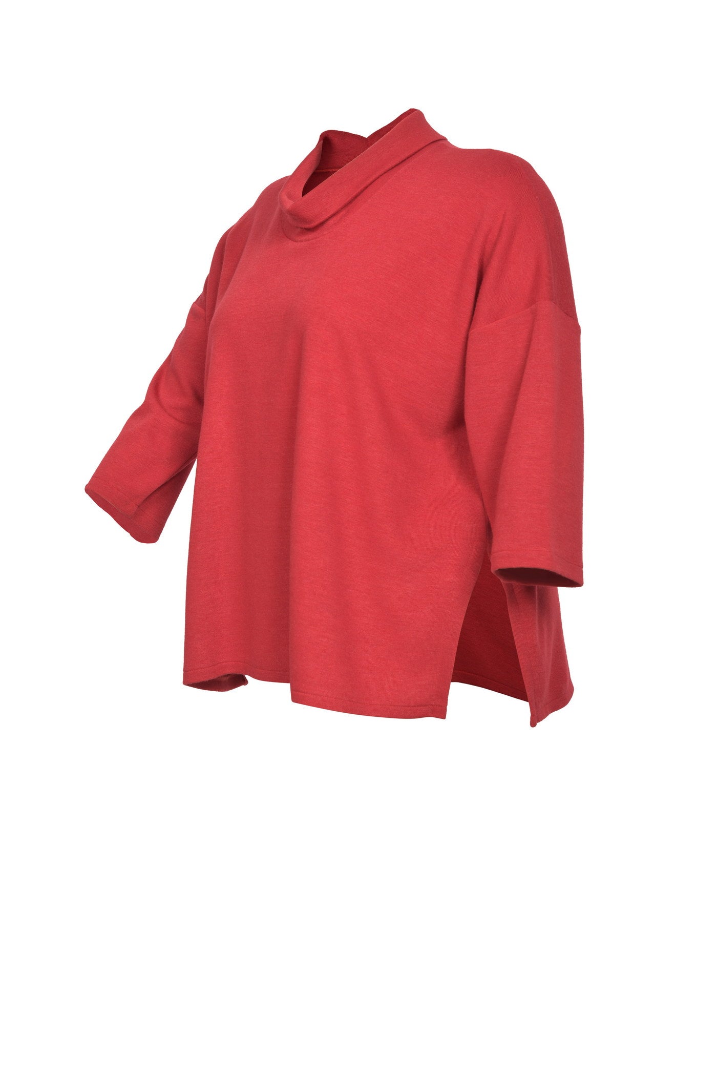 Stylischer Merino Touch Strick-Pullover mit ausgefallenem Kragen.