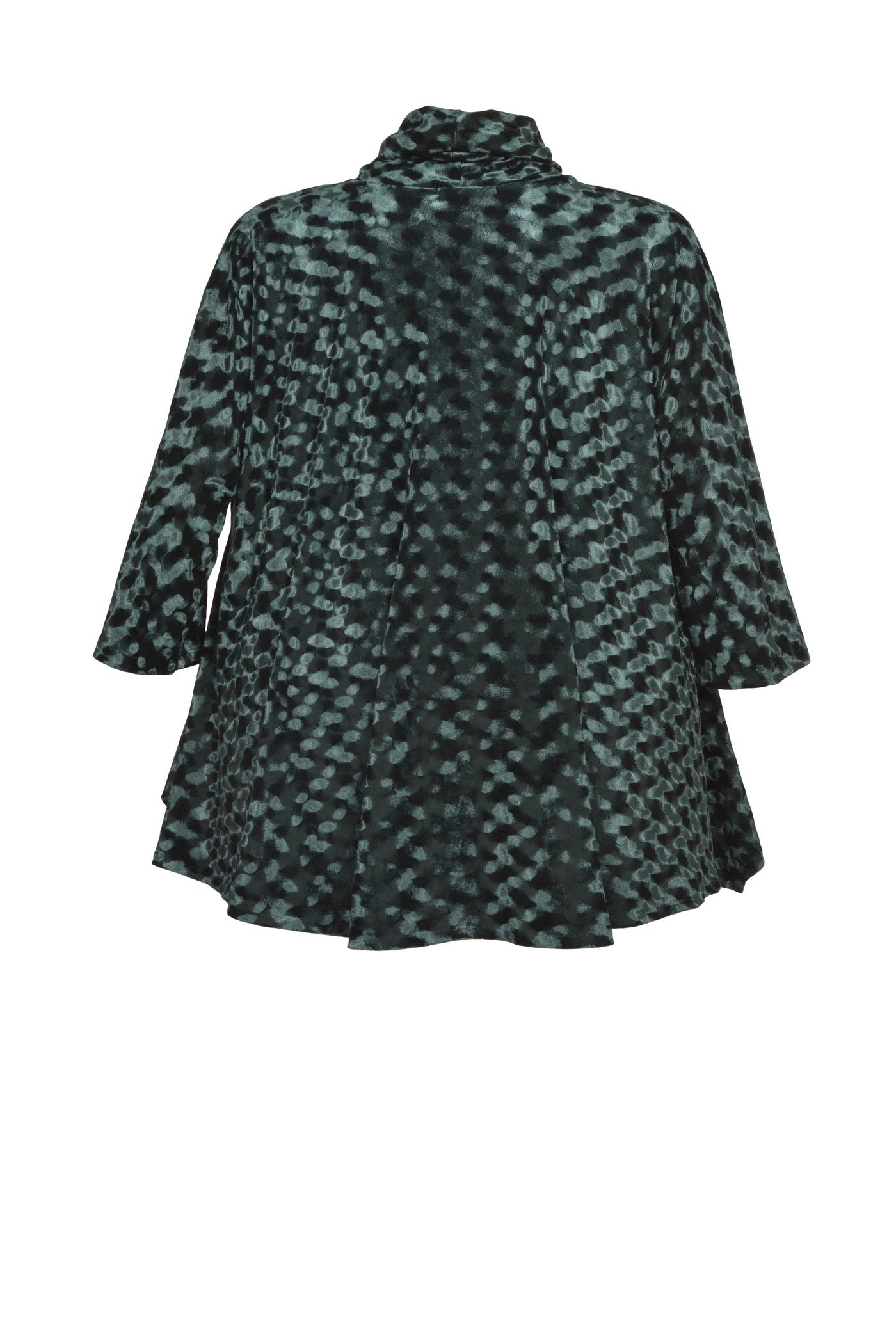 Elegante Pannesamt-Tunika in grün.