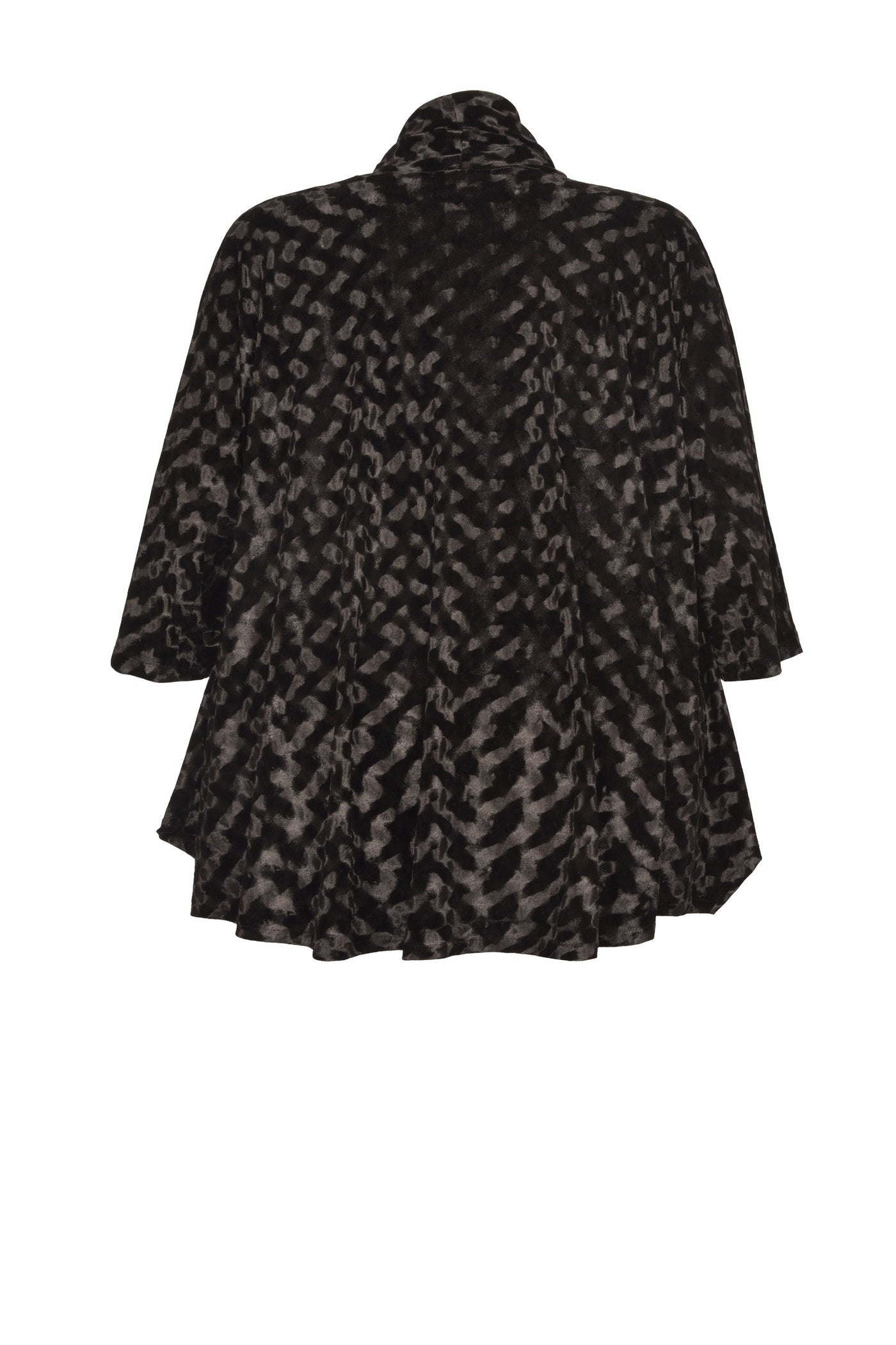 Elegante Pannesamt-Tunika in schwarz.