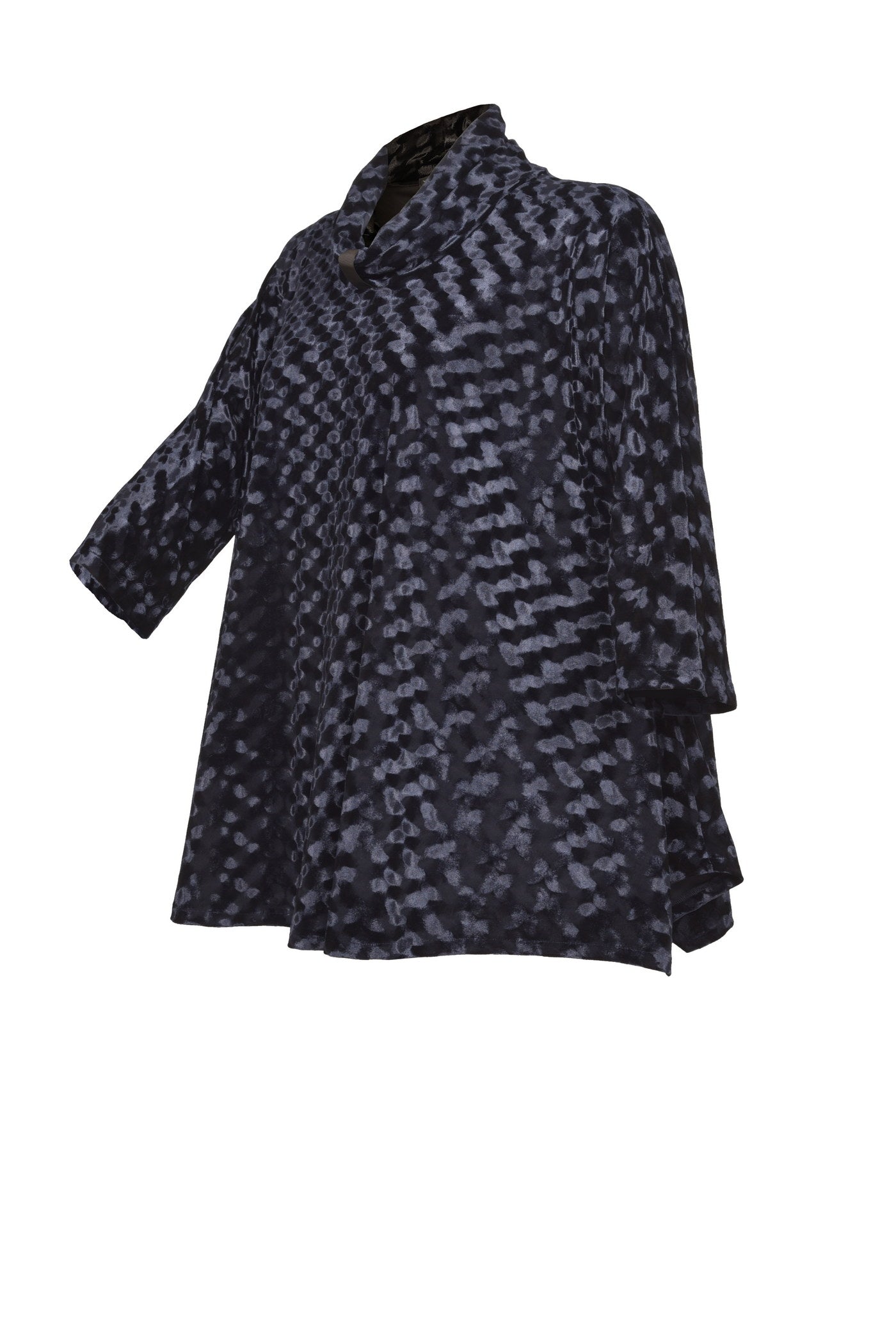 Elegante Pannesamt-Tunika in blau.