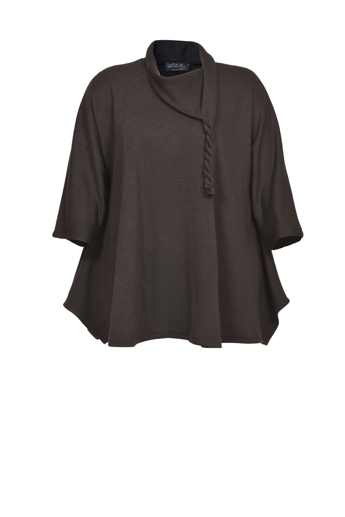 Stylischer Merino Touch Strick-Pullover mit Umlegekragen.