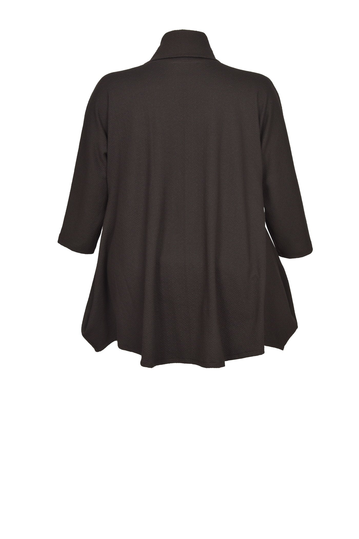 Elegante Baumwoll-Jacquard-Tunika mit besonderem Reißverschluss am Kragen.