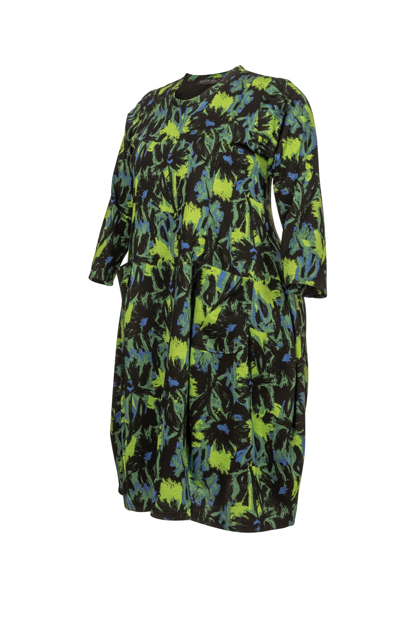 Extravagantes Ballon-Kleid aus Jacquard-Stoff mit 2 praktischen Taschen.