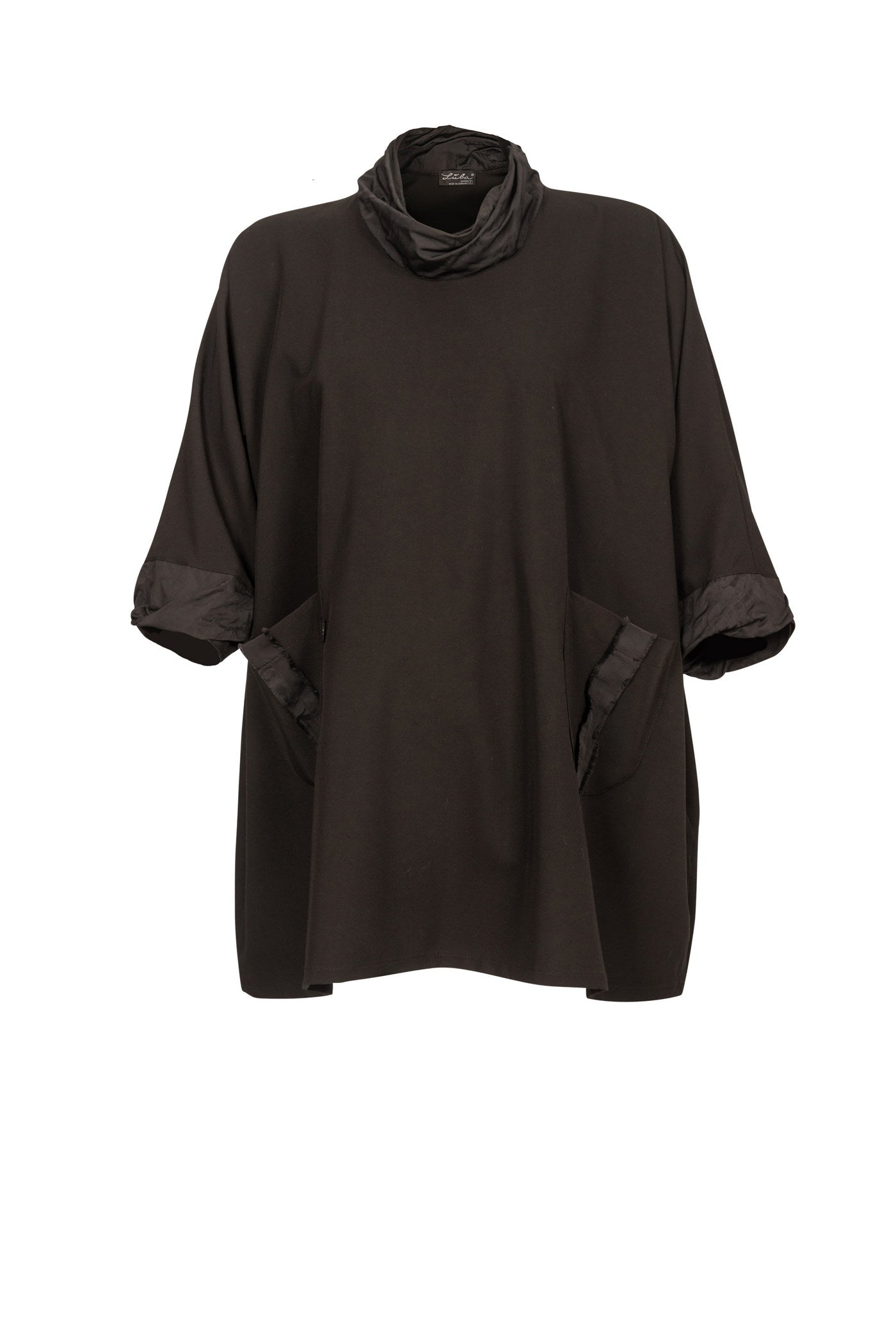 Ausgefallene schwarze Tunika mit ballonförmigem Rockteil.