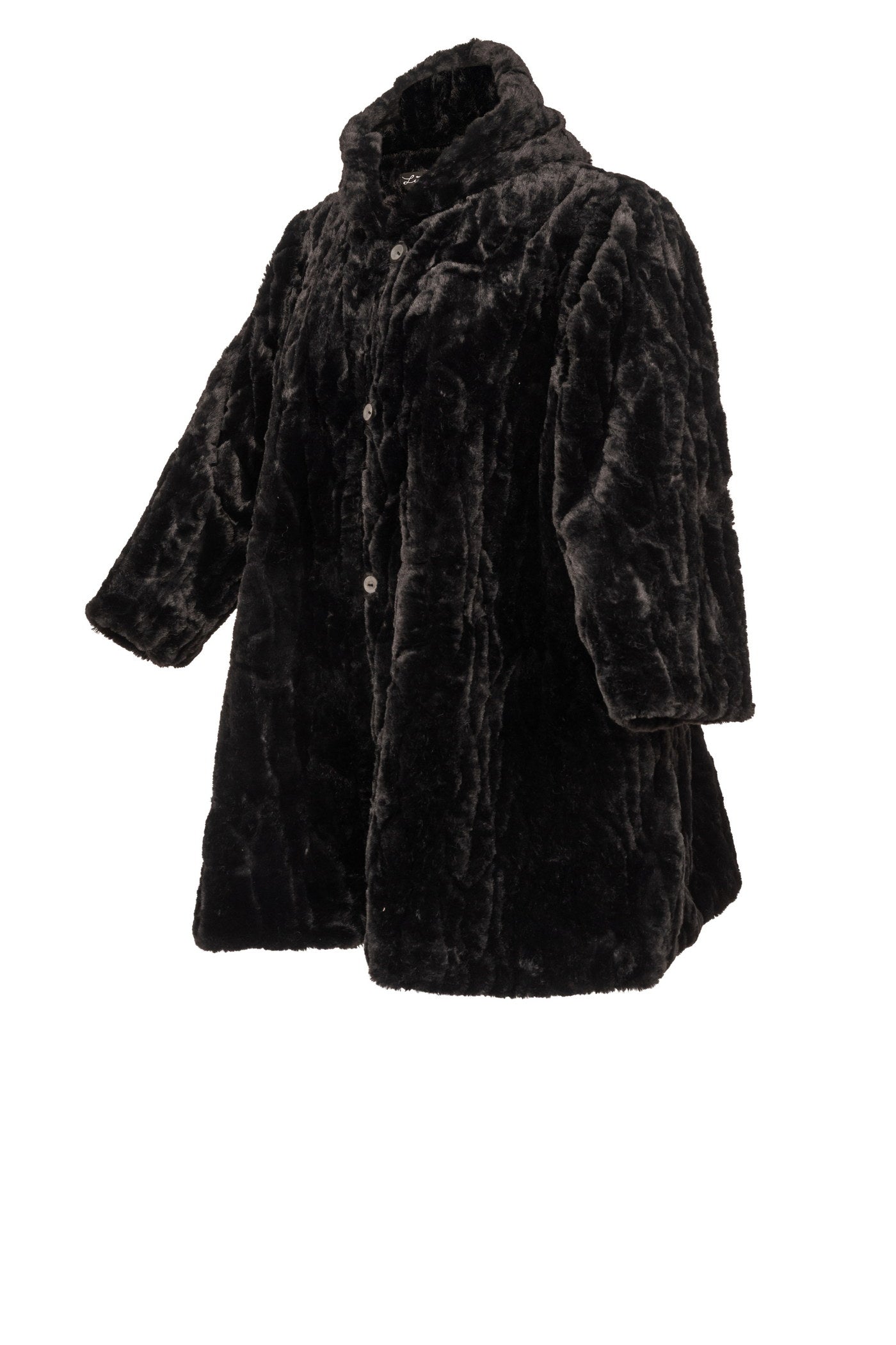 Acrylic white tunic with V-neck and hem