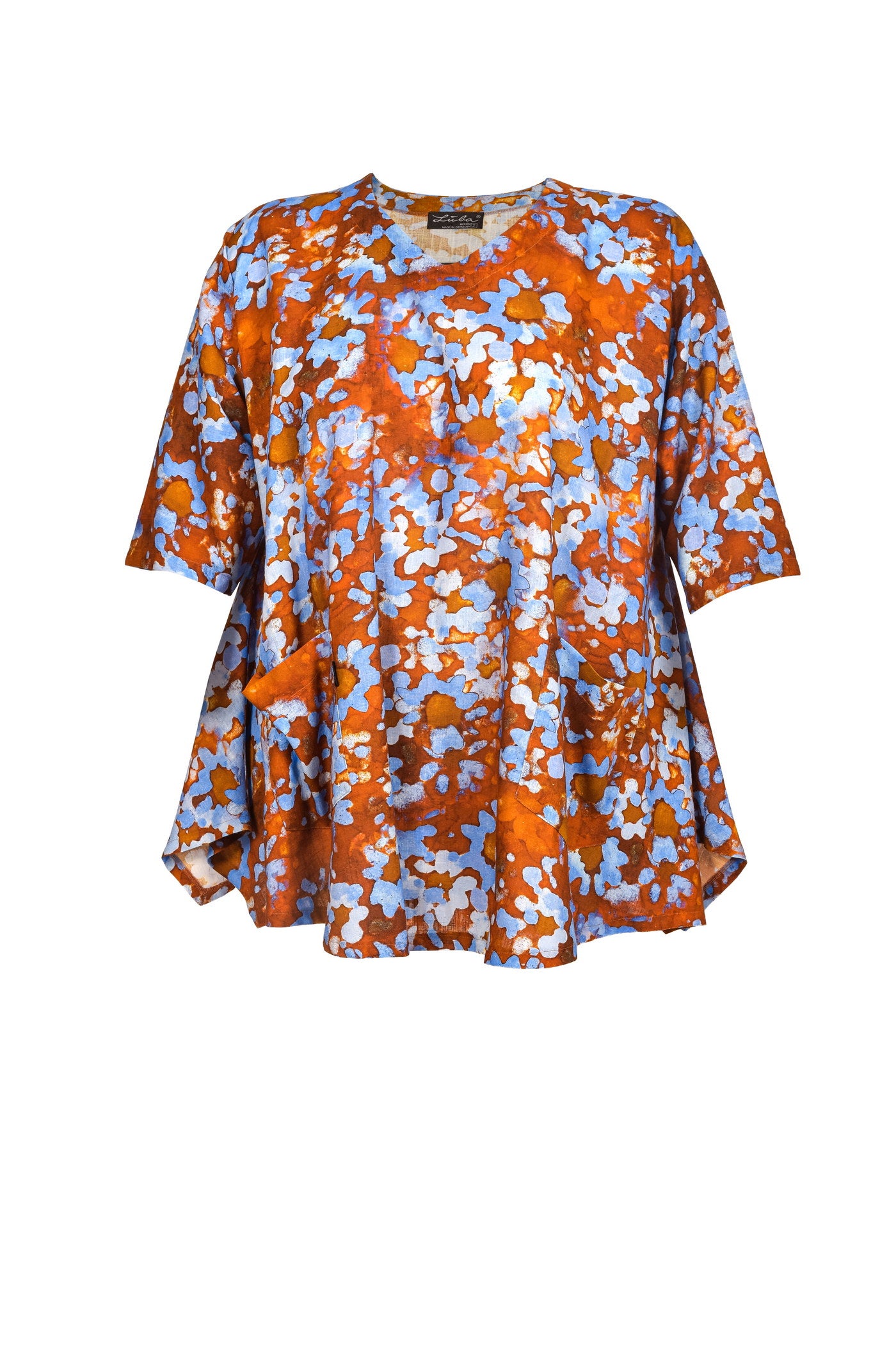 Leichte Tunika in A-Linie aus angenehmem Viskose-Leinen-Mix.