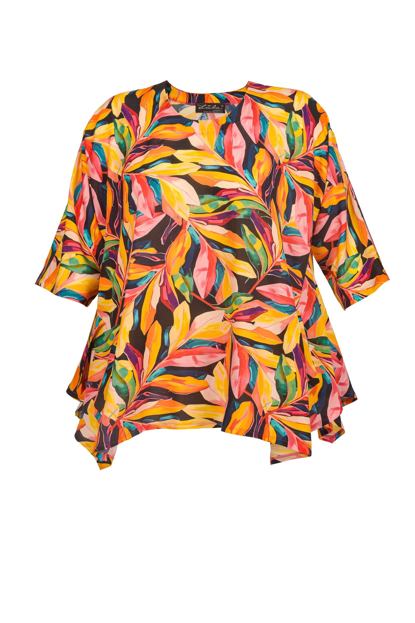 Elegante Flower-Print Viskose-Tunika.