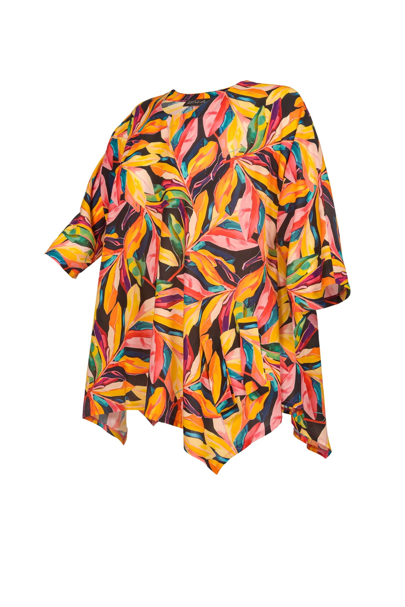 Elegante Flower-Print Viskose-Tunika.