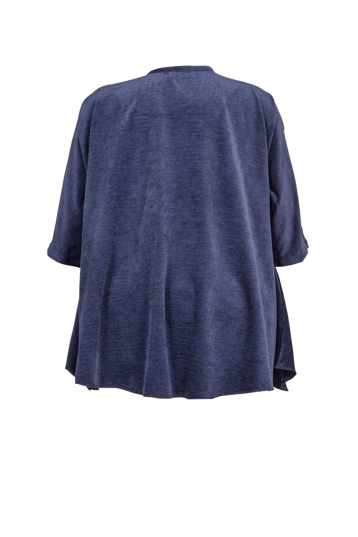 Tunique en viscose noire avec col en V – grandes tailles