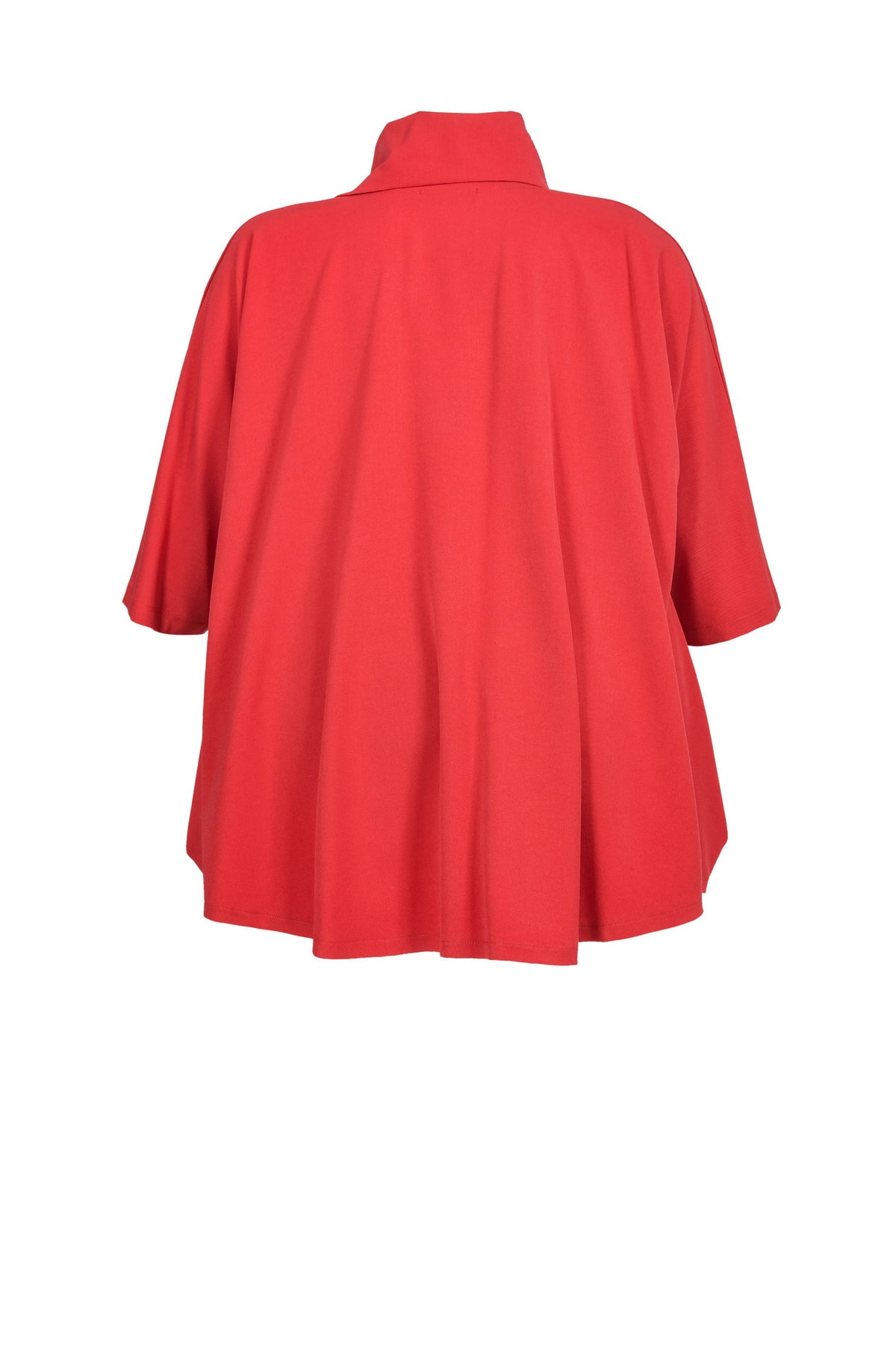 Tunique en viscose noire avec col en V – grandes tailles