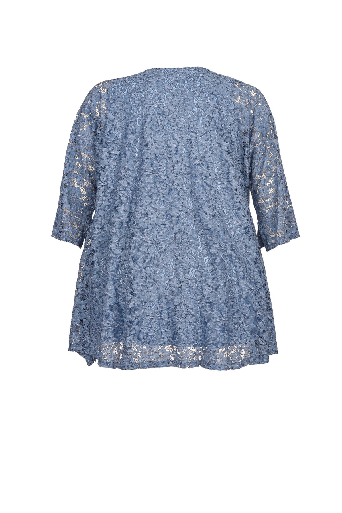 Tunique en viscose noire avec col en V – grandes tailles