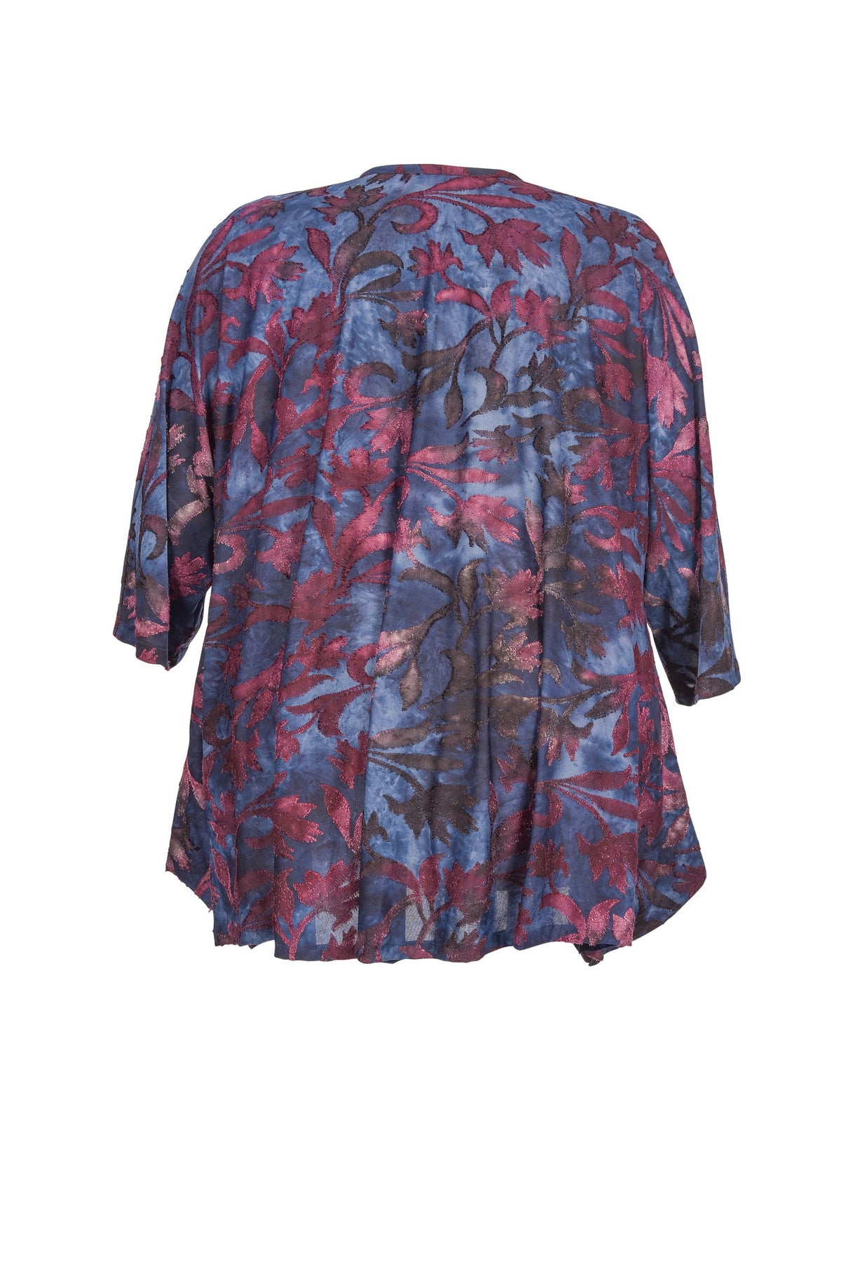 Tunique en viscose noire avec col en V – grandes tailles