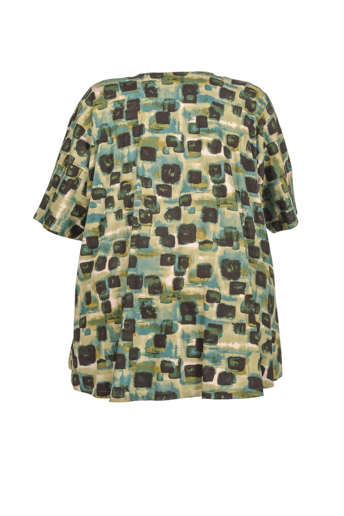 Tunique en viscose noire avec col en V – grandes tailles