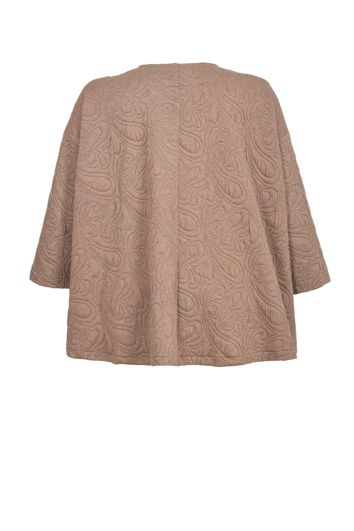 Kurze Jacquard Jacke mit 2 Taschen – große Größen.