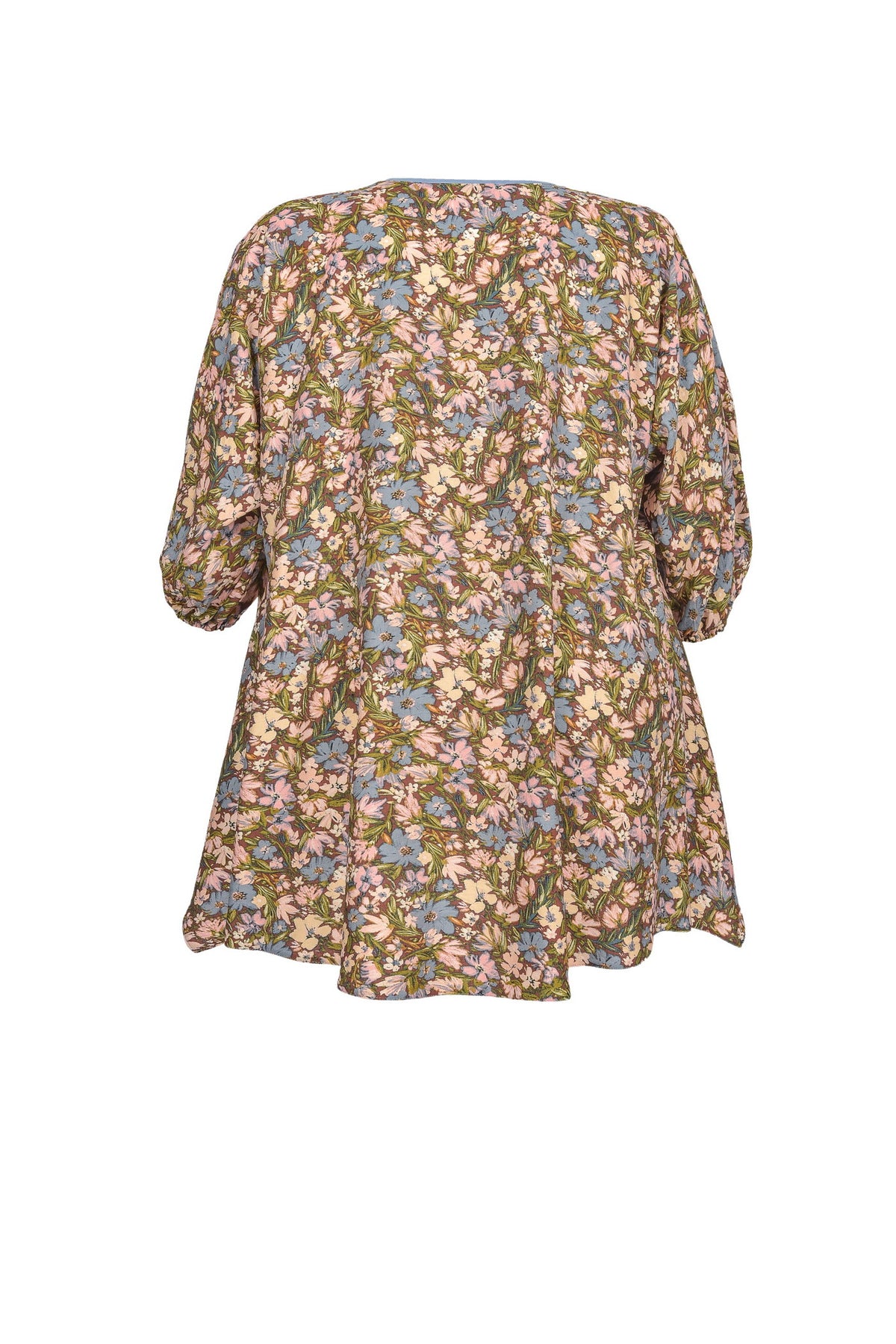 Tunique en viscose noire avec col en V – grandes tailles