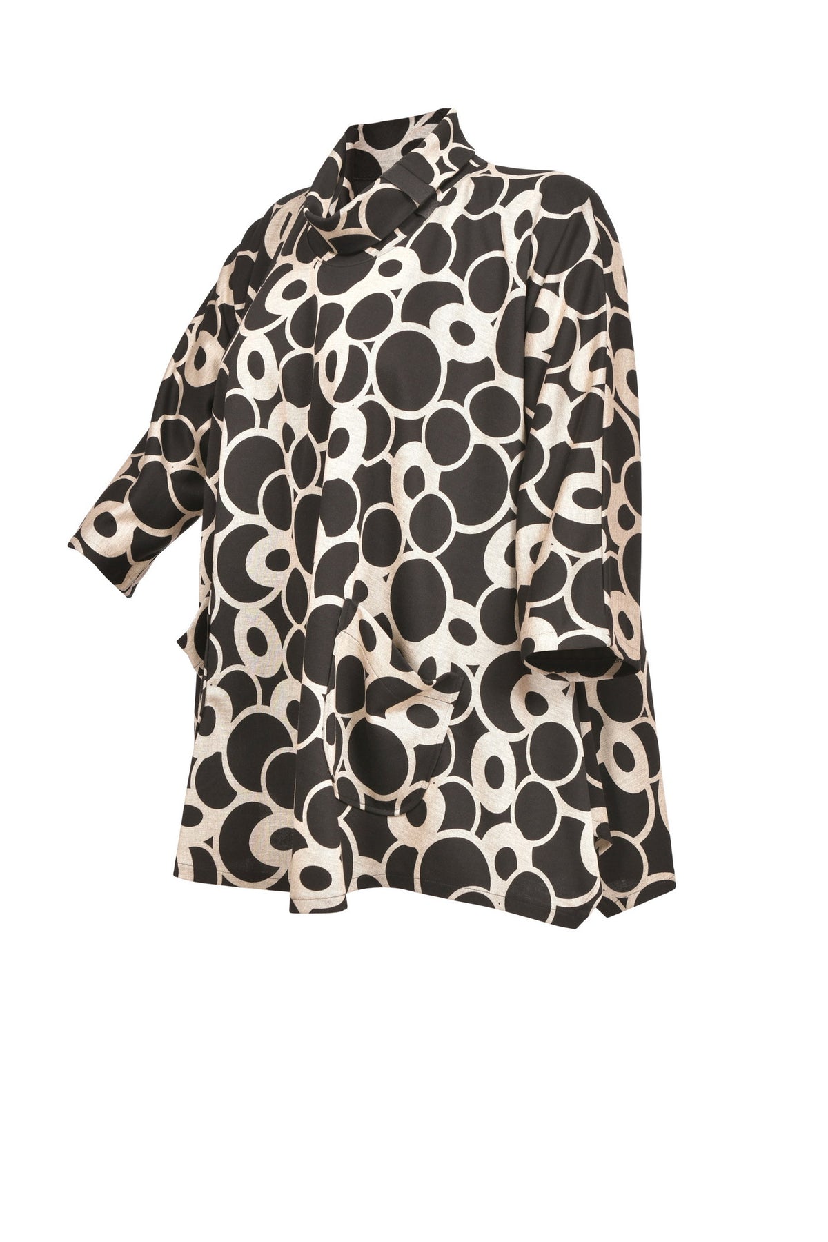Jacquard-Tunika mit langem Arm - große Größen.