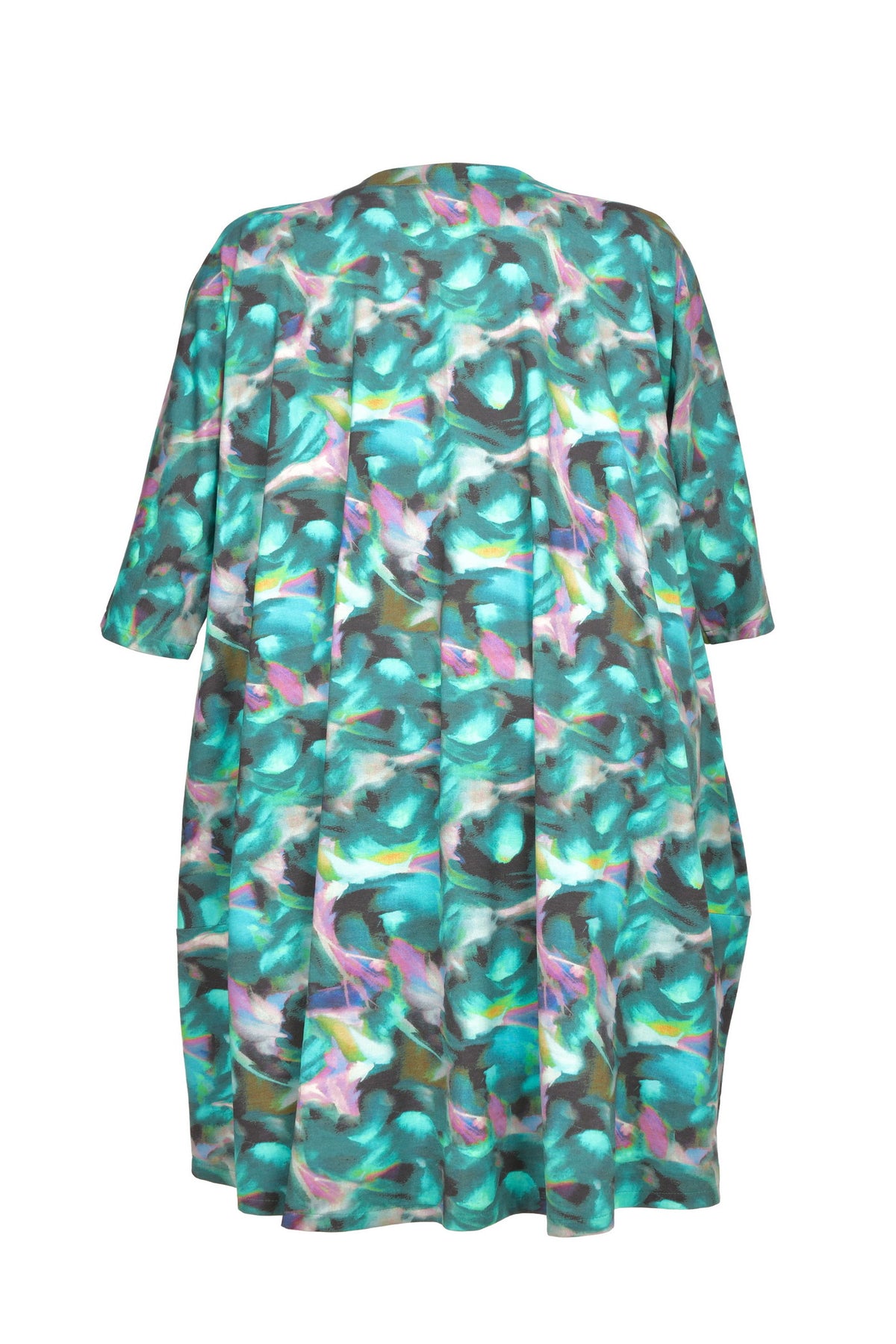 Veste en viscose et lin à col en taffetas – grandes tailles