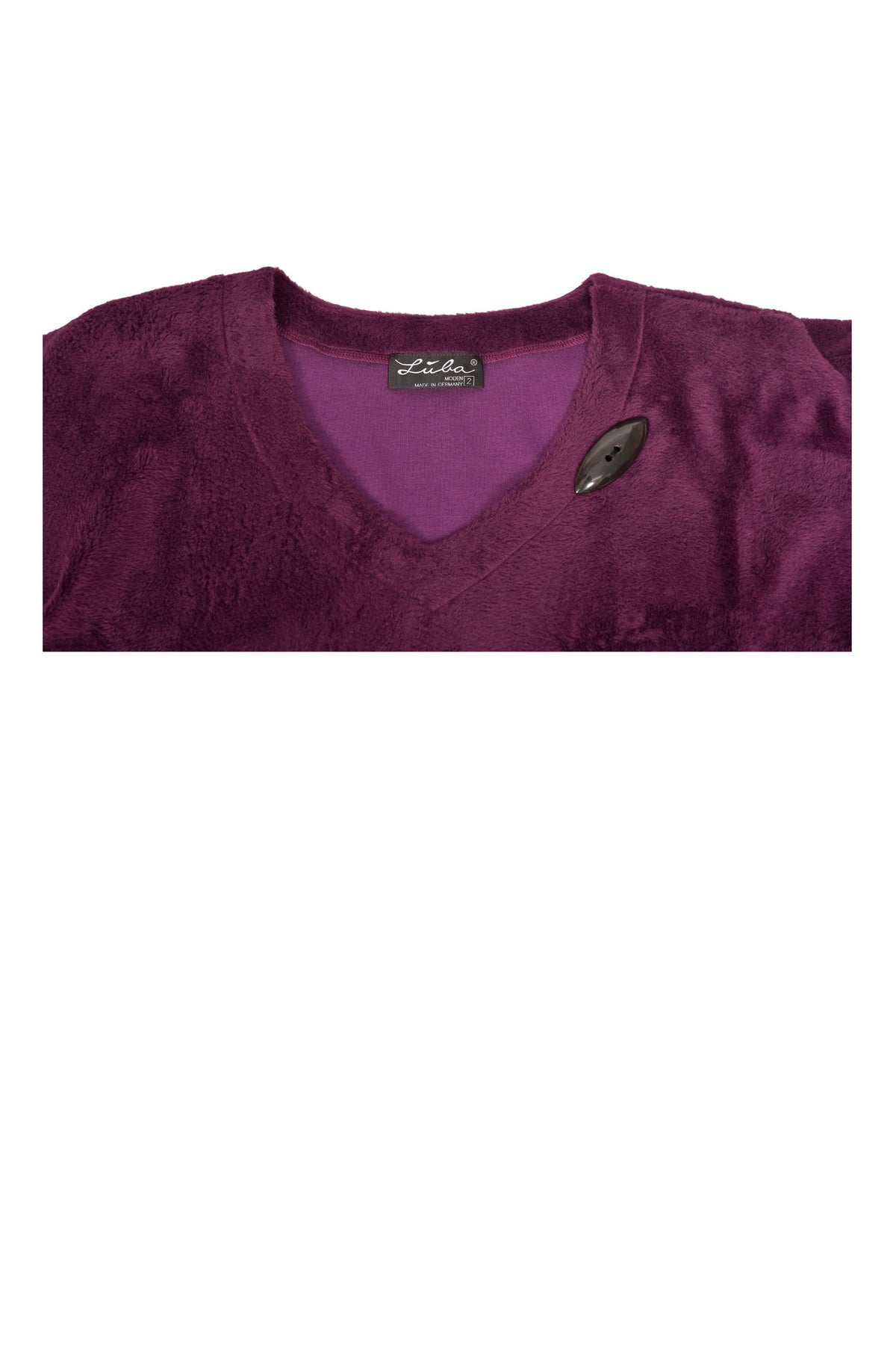 Elegant Red Jumper with Stand-Up Collar and 2 Practical Pockets
