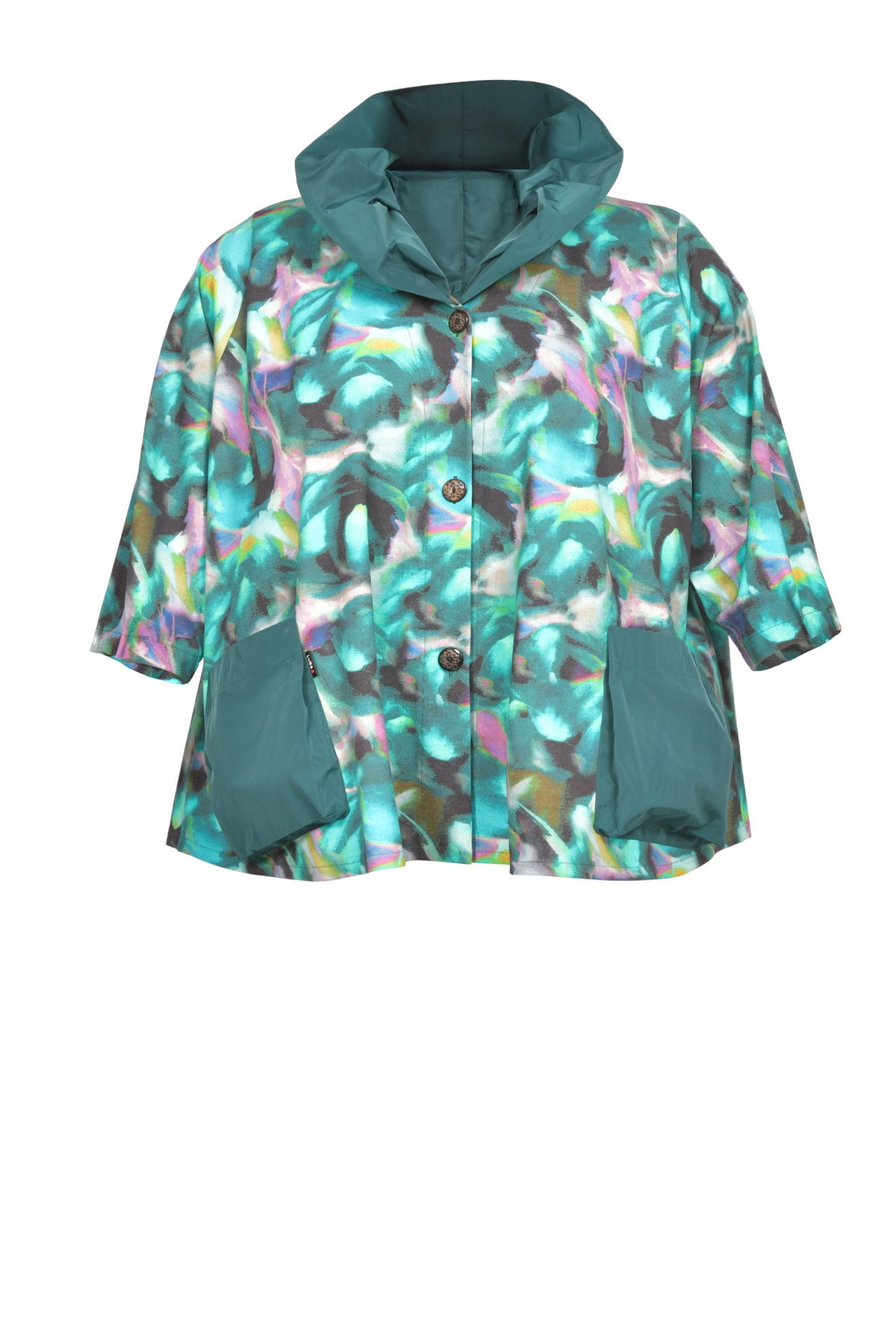 Jersey Jacke mit Taft-Kragen - große Größen.