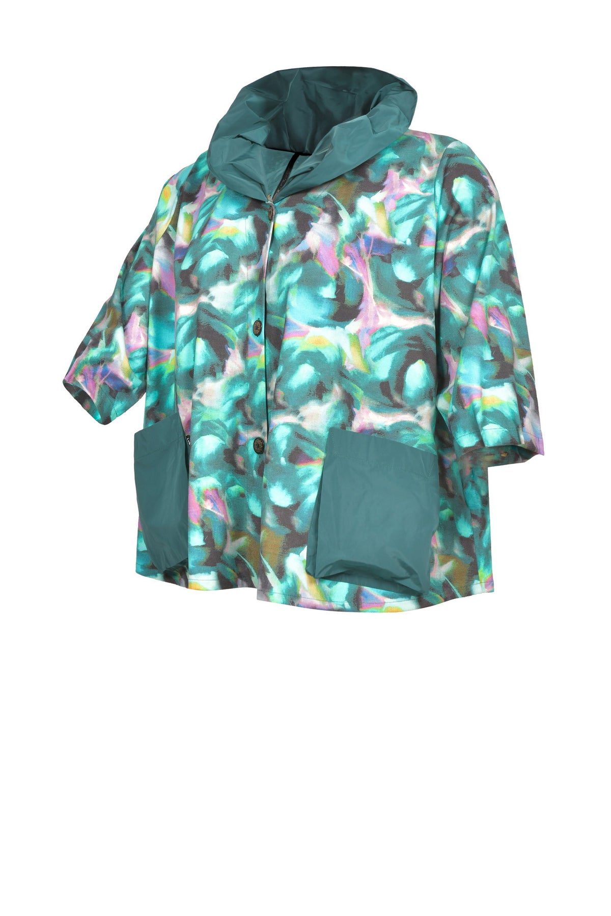 Jersey Jacke mit Taft-Kragen - große Größen.