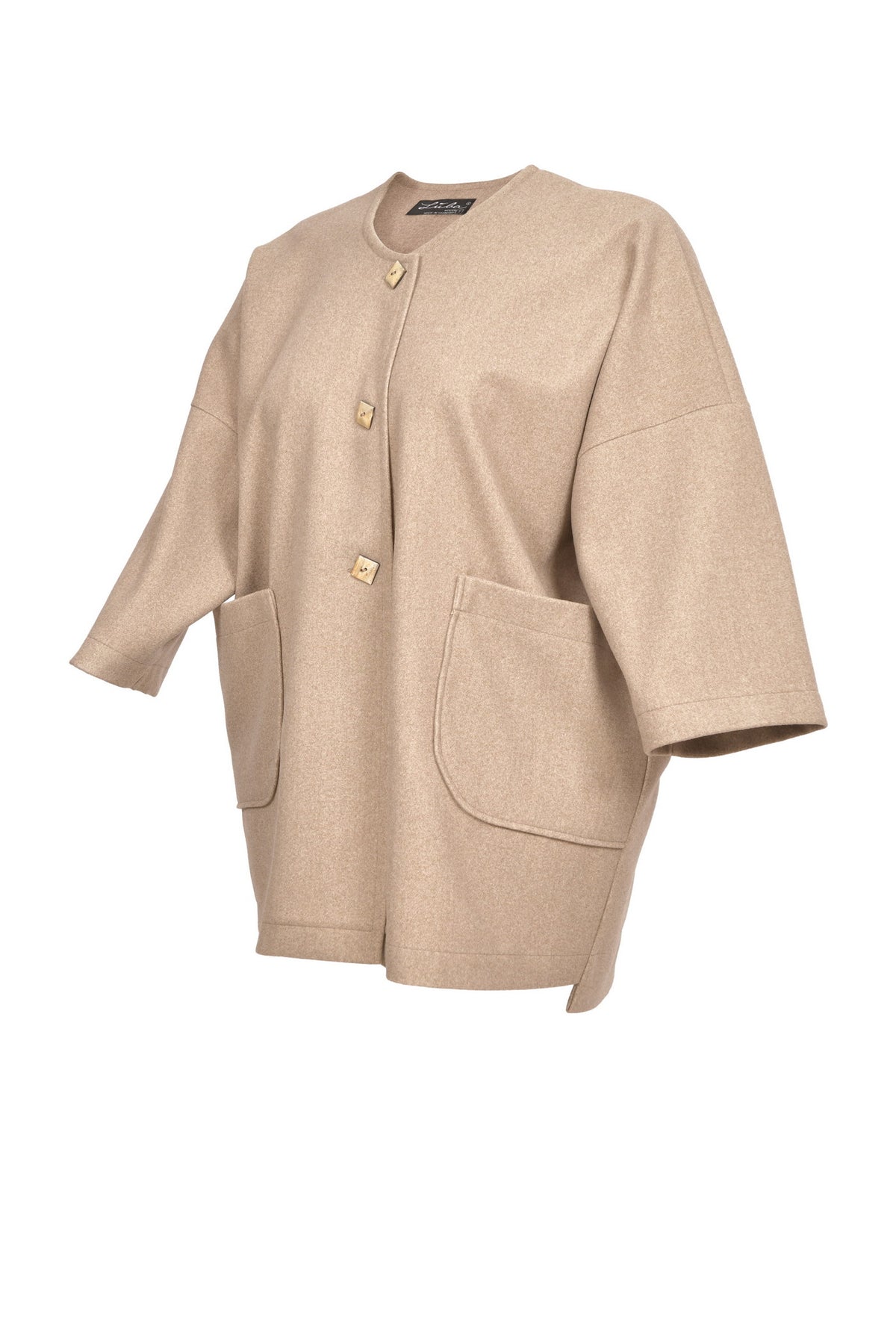 Elegant Jacquard Jacket with 2 Practical Pockets