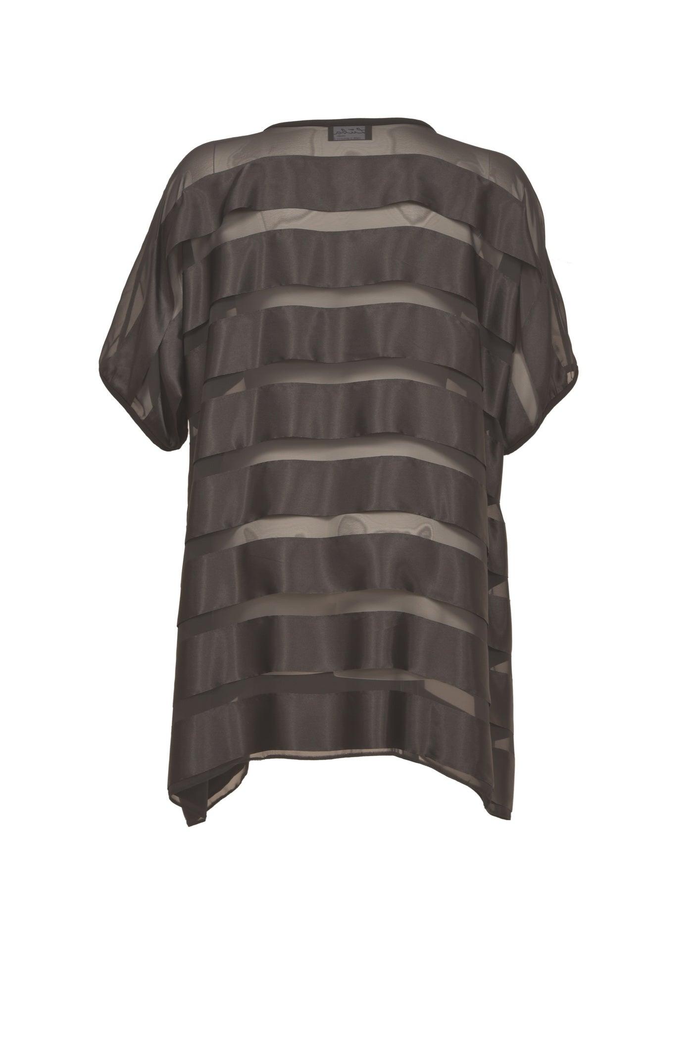 Chiffon-Tunika mit Satin-Bändern - Luba Moden