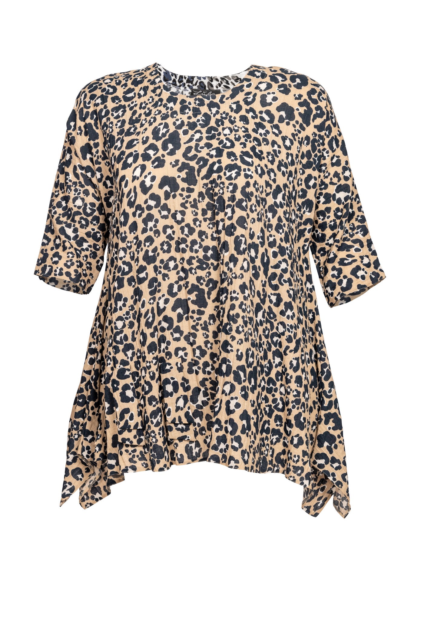 Burnout viscose mix tunic
