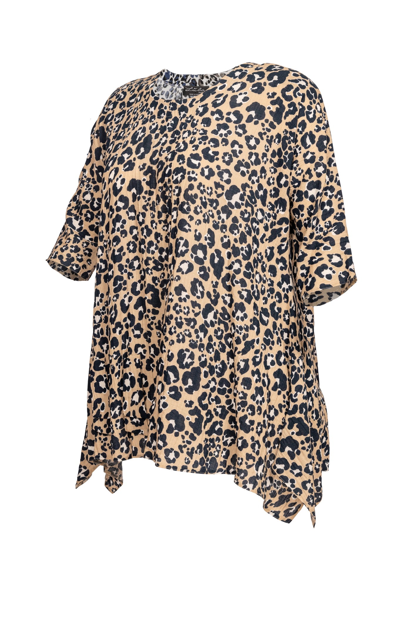 Burnout viscose mix tunic