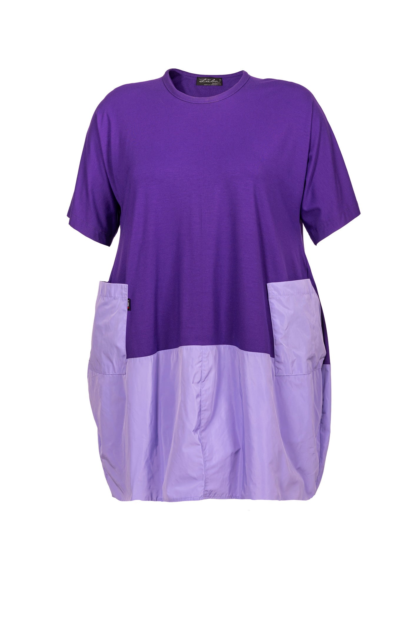 Jersey-Kleid mit Ballon-Rock.