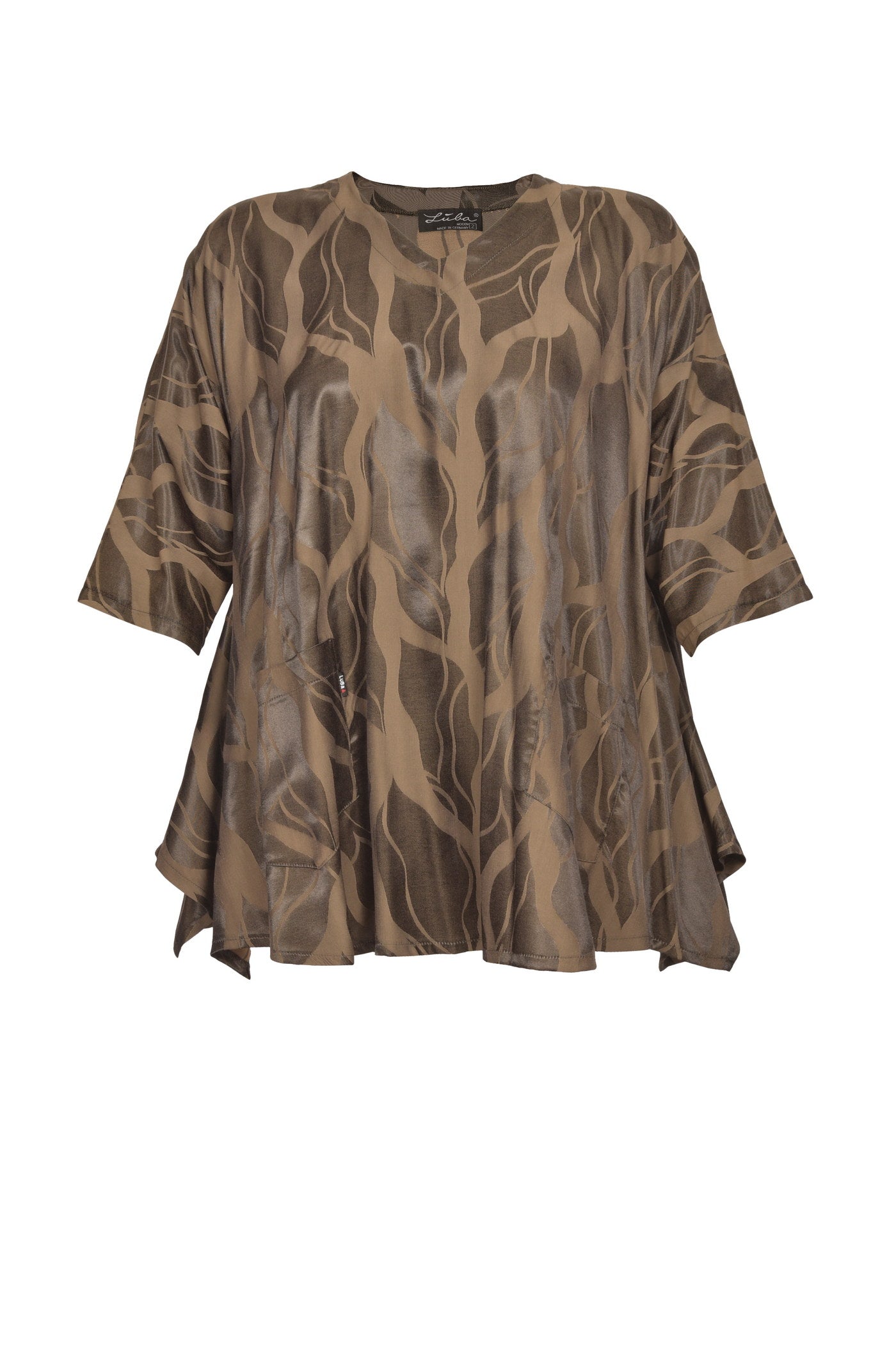 Elegante Viskose-Tunika mit V-Halsausschnitt.