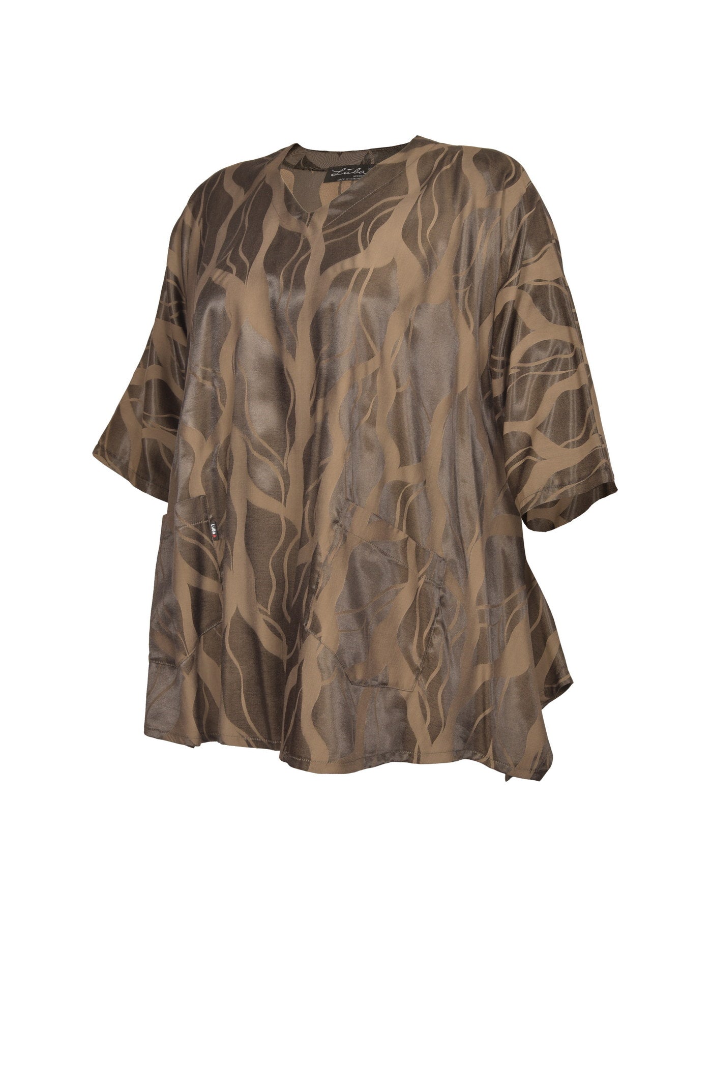 Elegante Viskose-Tunika mit V-Halsausschnitt.