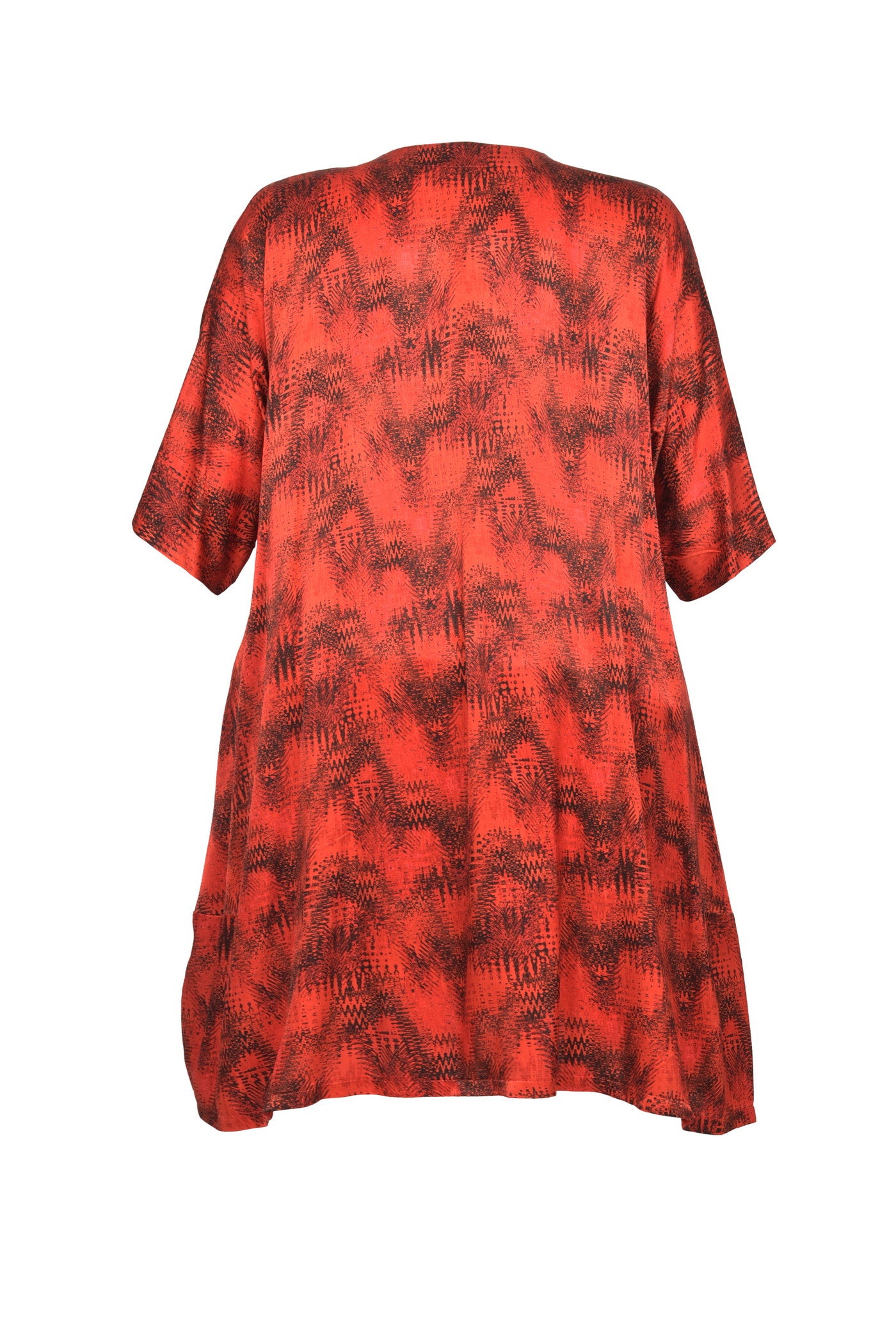 Extravagantes Satin-Kleid mit ballonförmigem Rock und 2 Taschen.